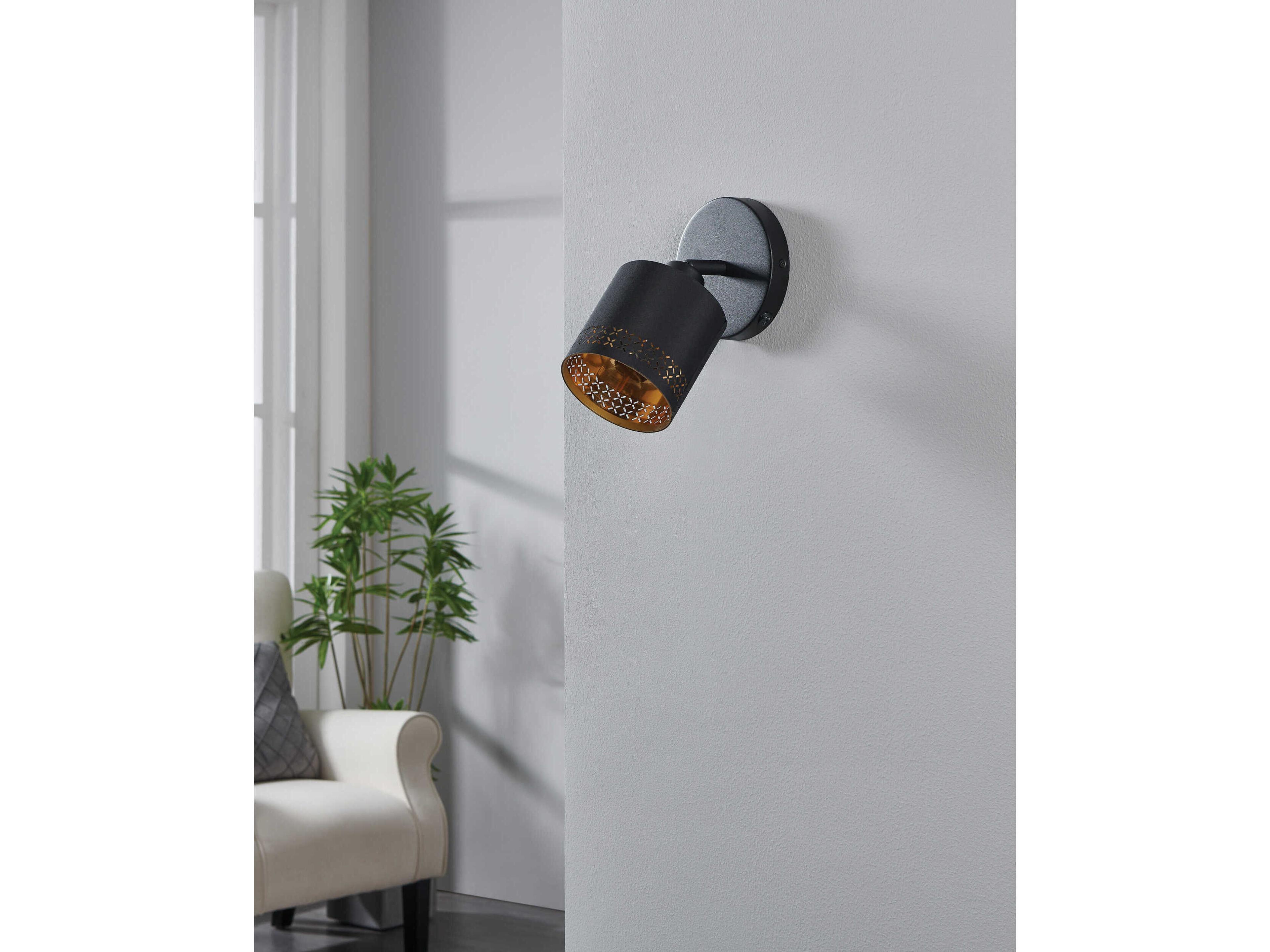 Eglo Esteperra 1-Light Black Wall Sconce