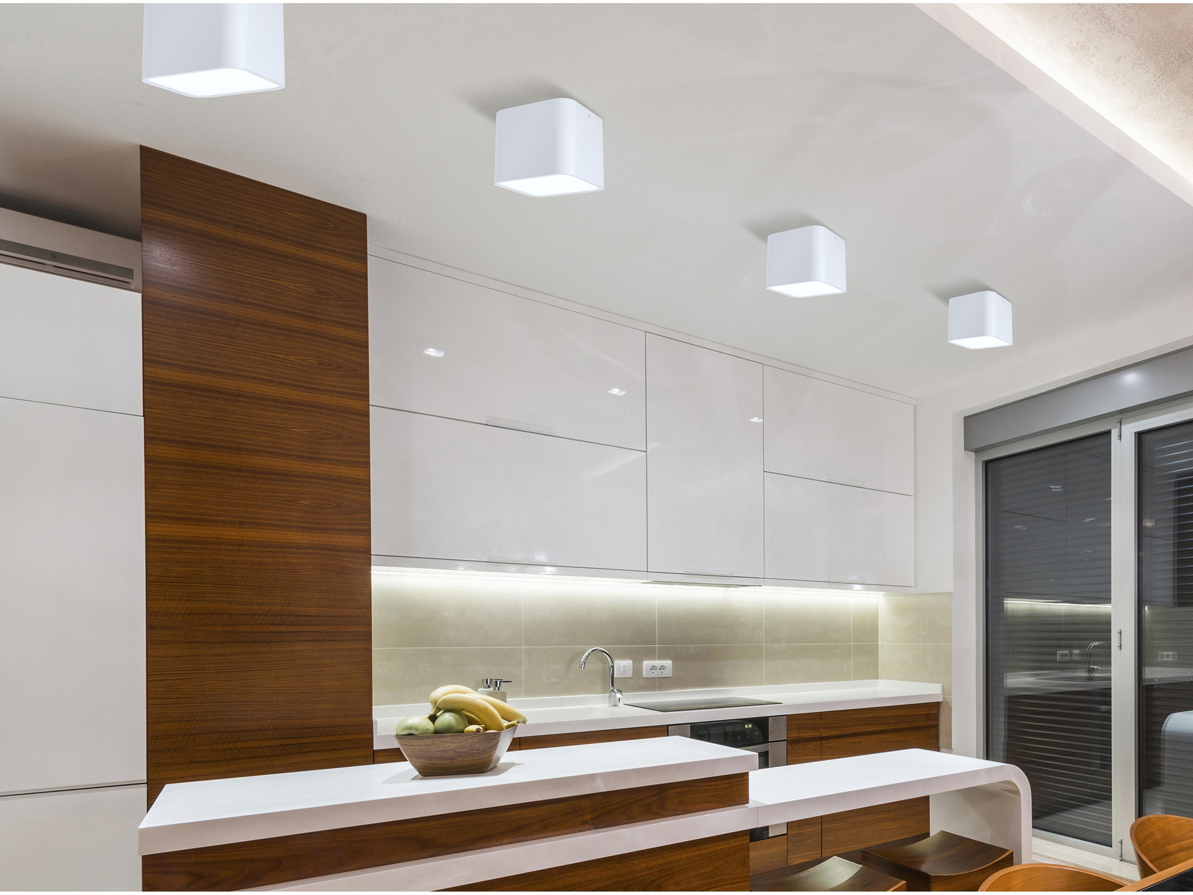 Eglo Grimasola 1-Light White Flush Mount