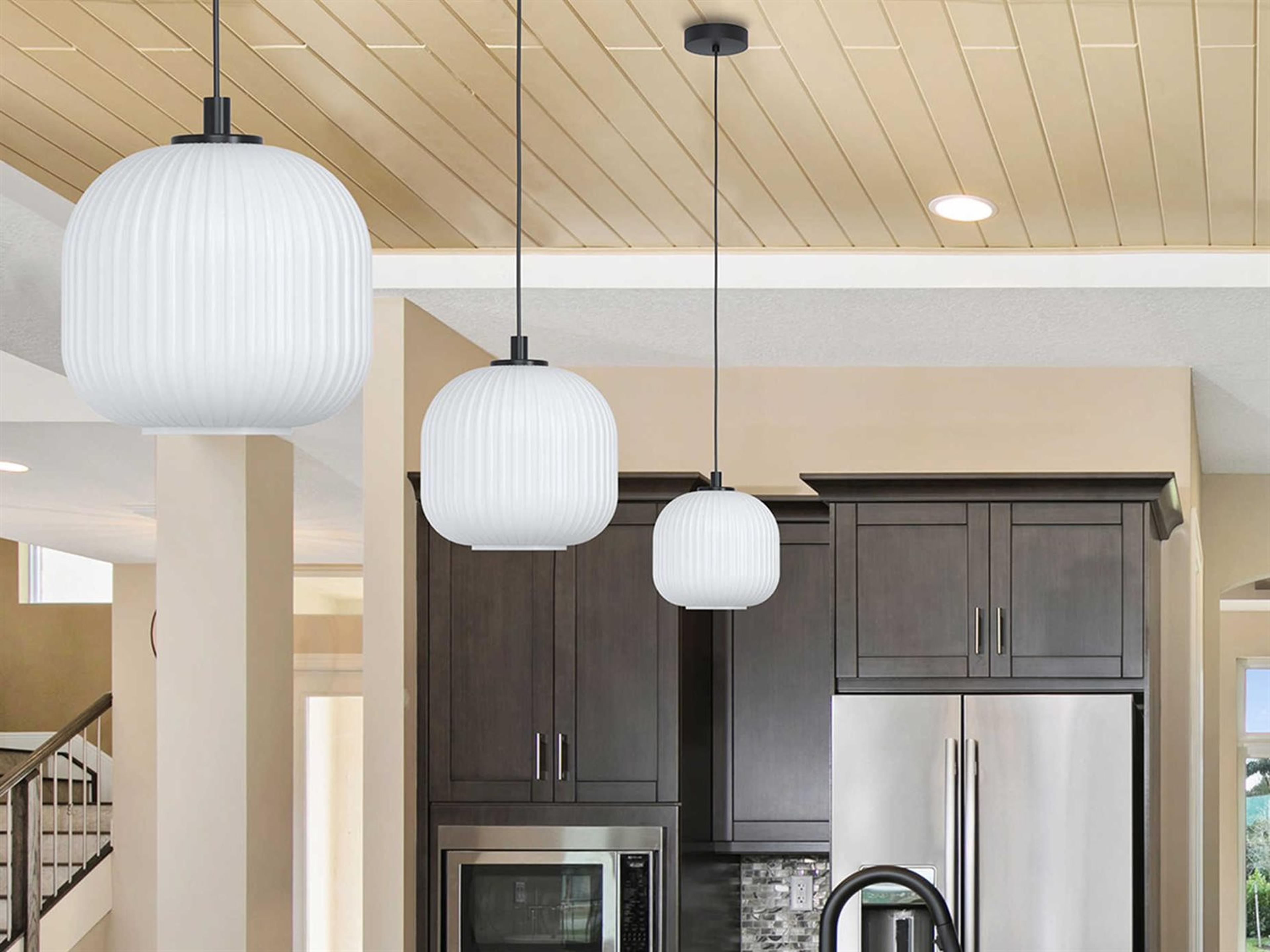 Eglo Mantunalle 1-Light Black Round Mini Pendant