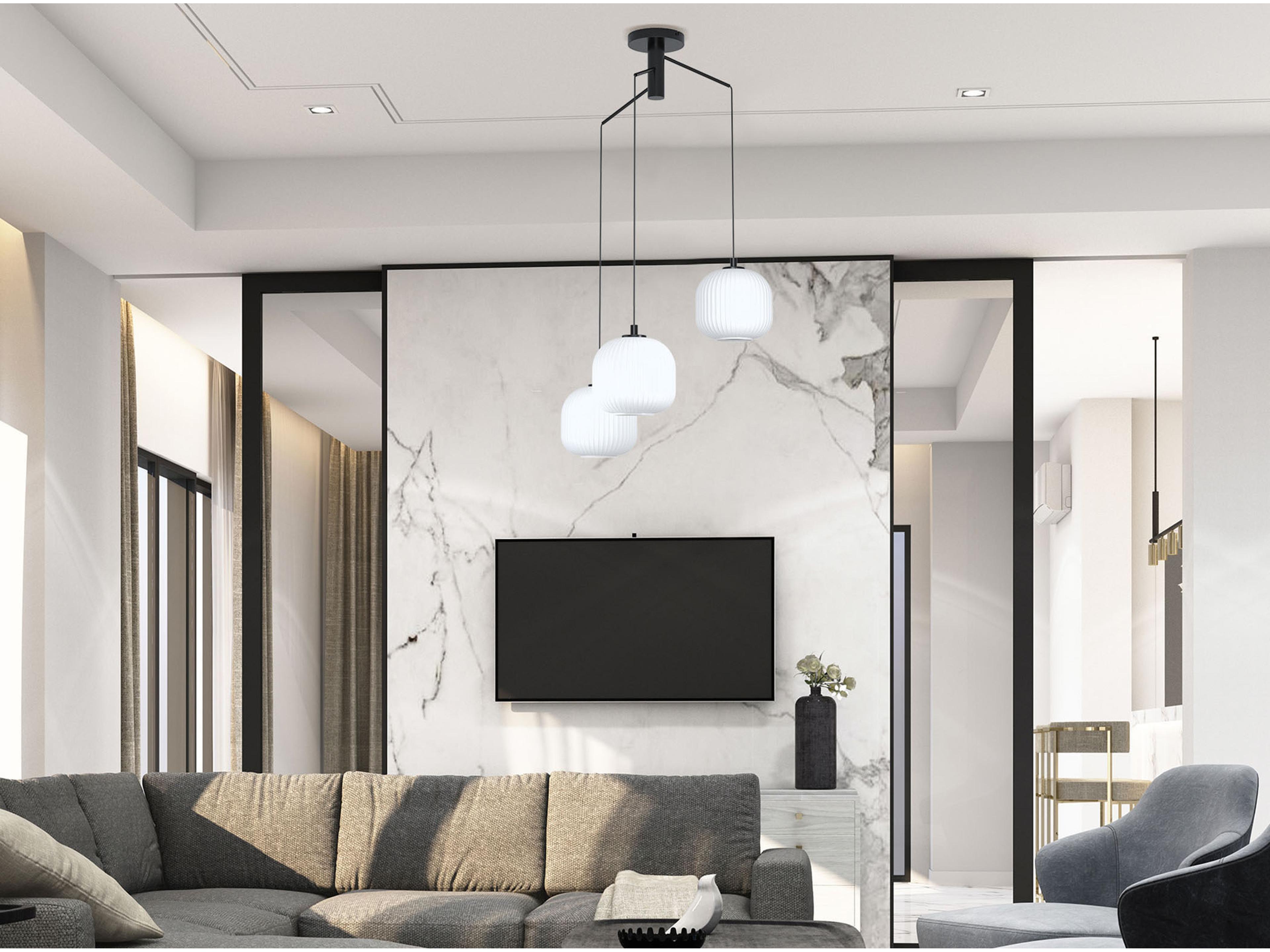 Eglo Mantunalle 3-Light Black Pendant