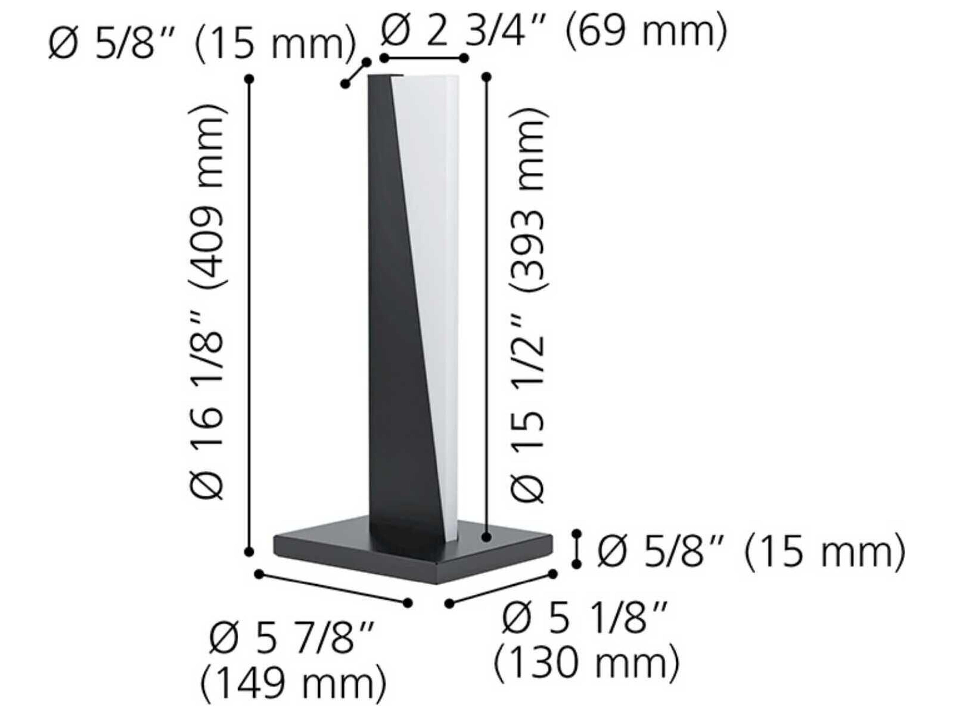 Eglo Isidro Structured Black White Acrylic Table Lamp