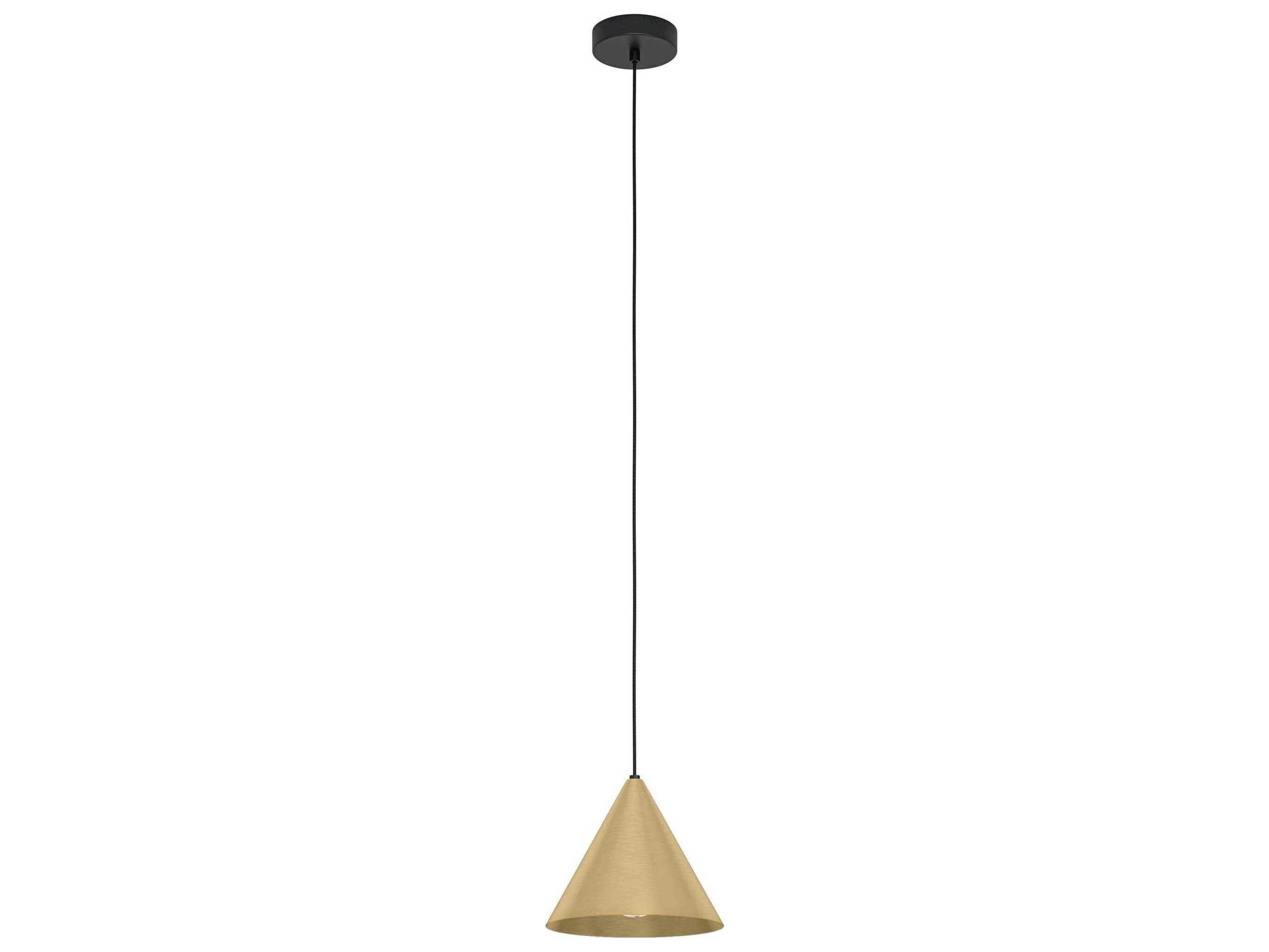 Narices 1-Light Structured Black Brass Mini Pendant