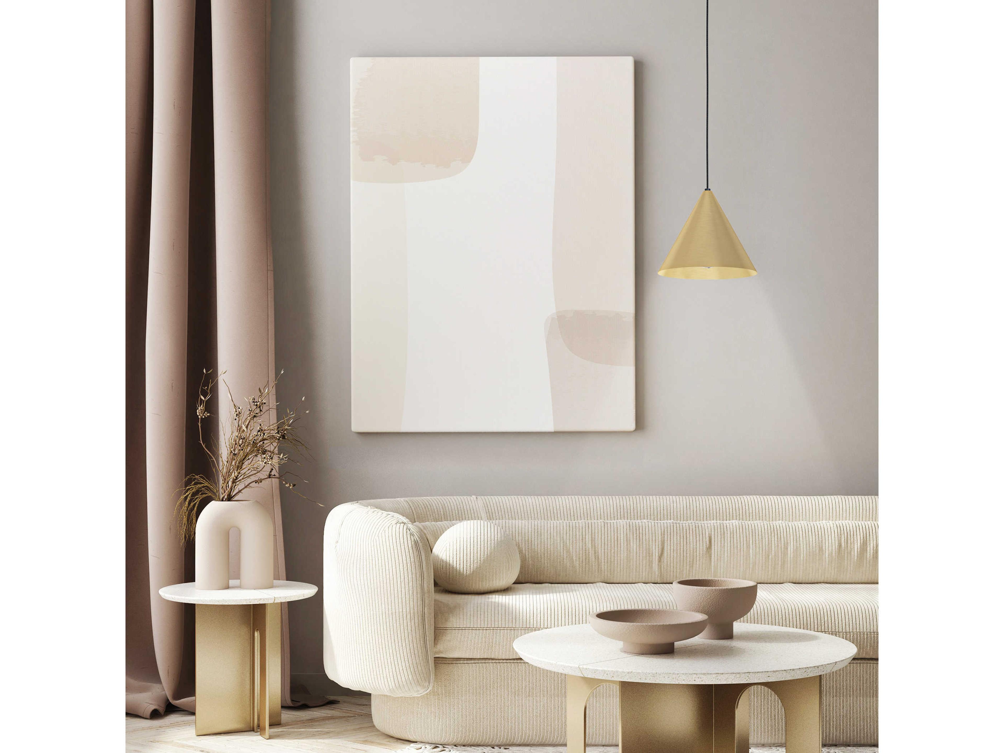 Eglo Narices 1-Light Structured Black Brass Mini Pendant