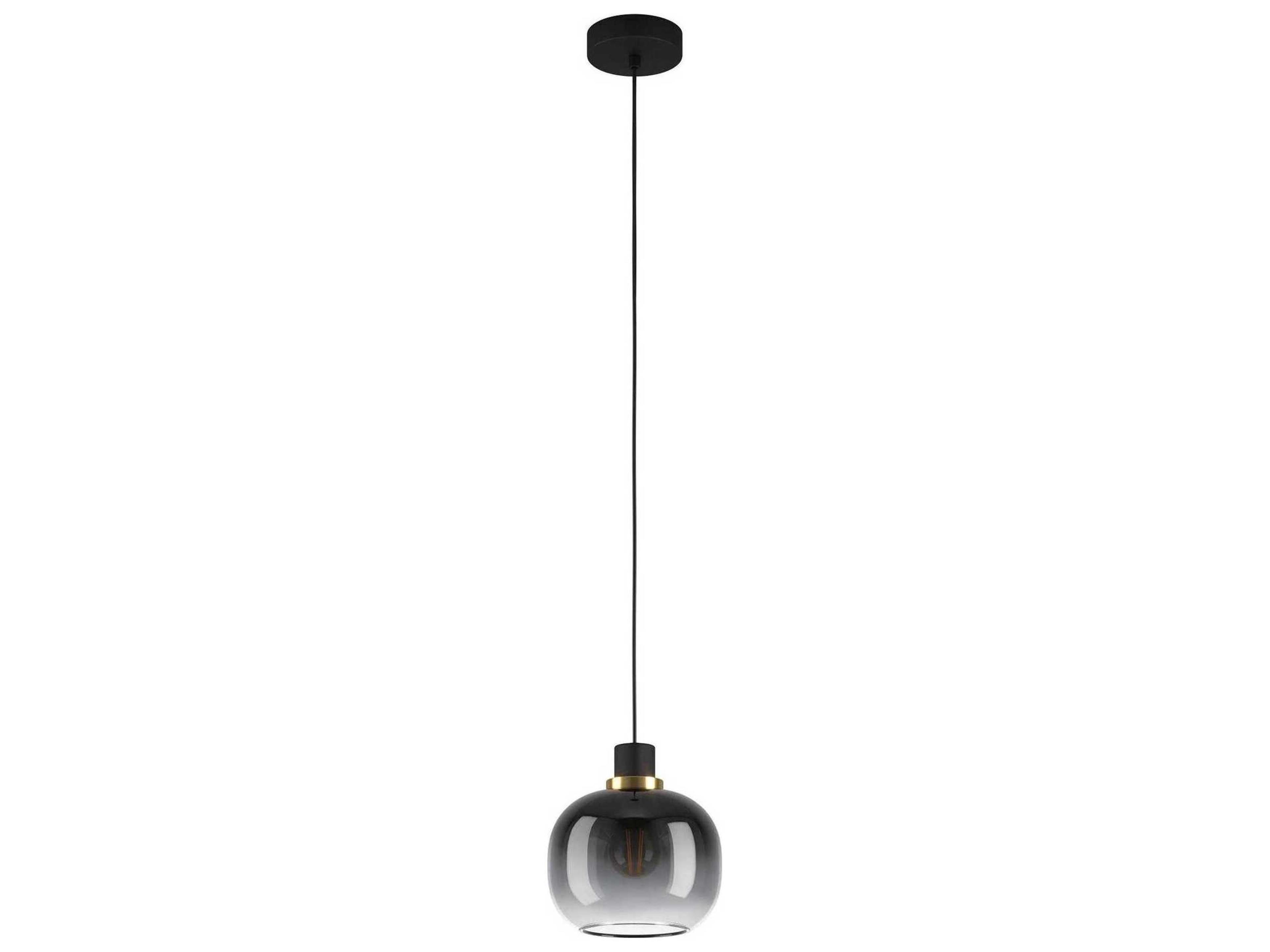 Oilella 1-Light Structured Black Globe Mini Pendant