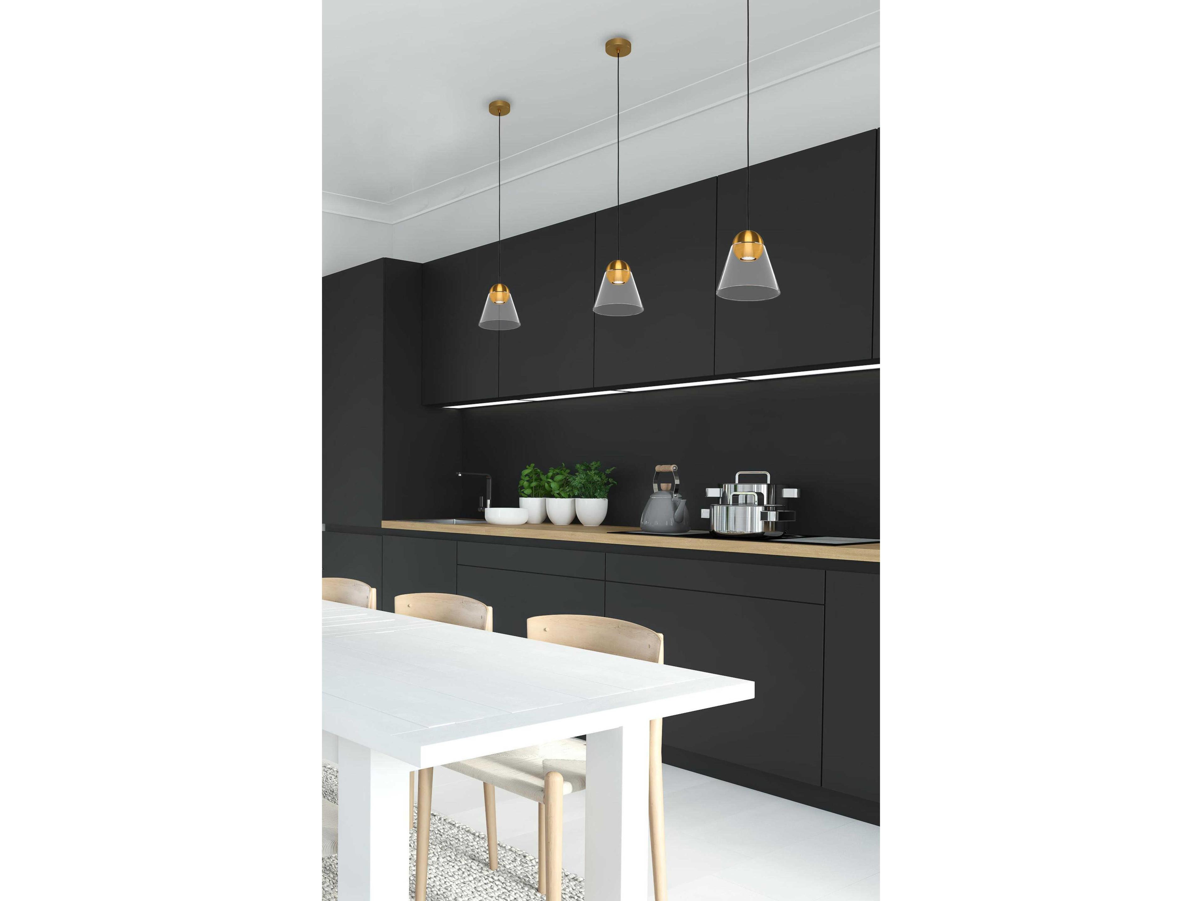 Eglo Cerasella 1-Light Brushed Brass Mini Pendant