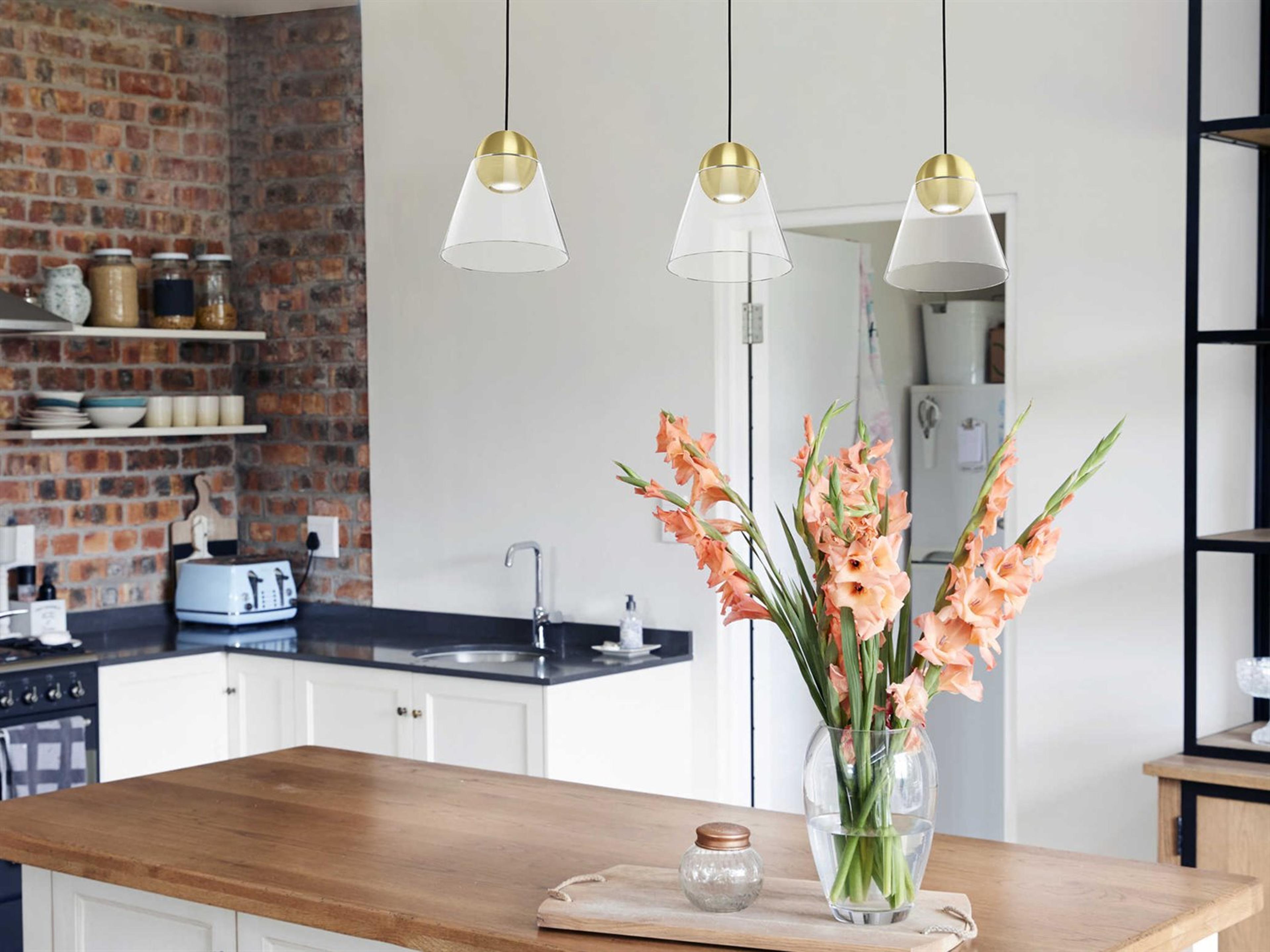 Eglo Cerasella 3-Light Brushed Brass Island Pendant