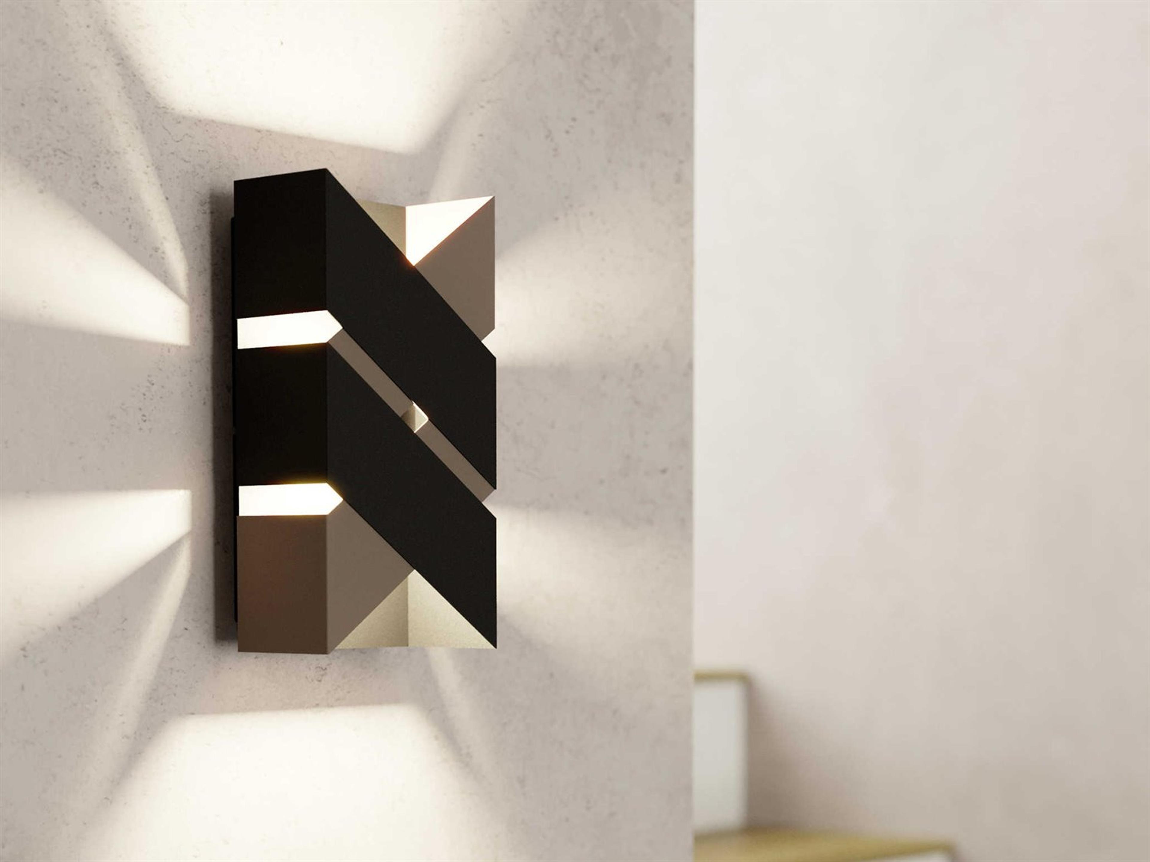 Eglo Gurare 2-Light Structured Black Mocha Wall Sconce