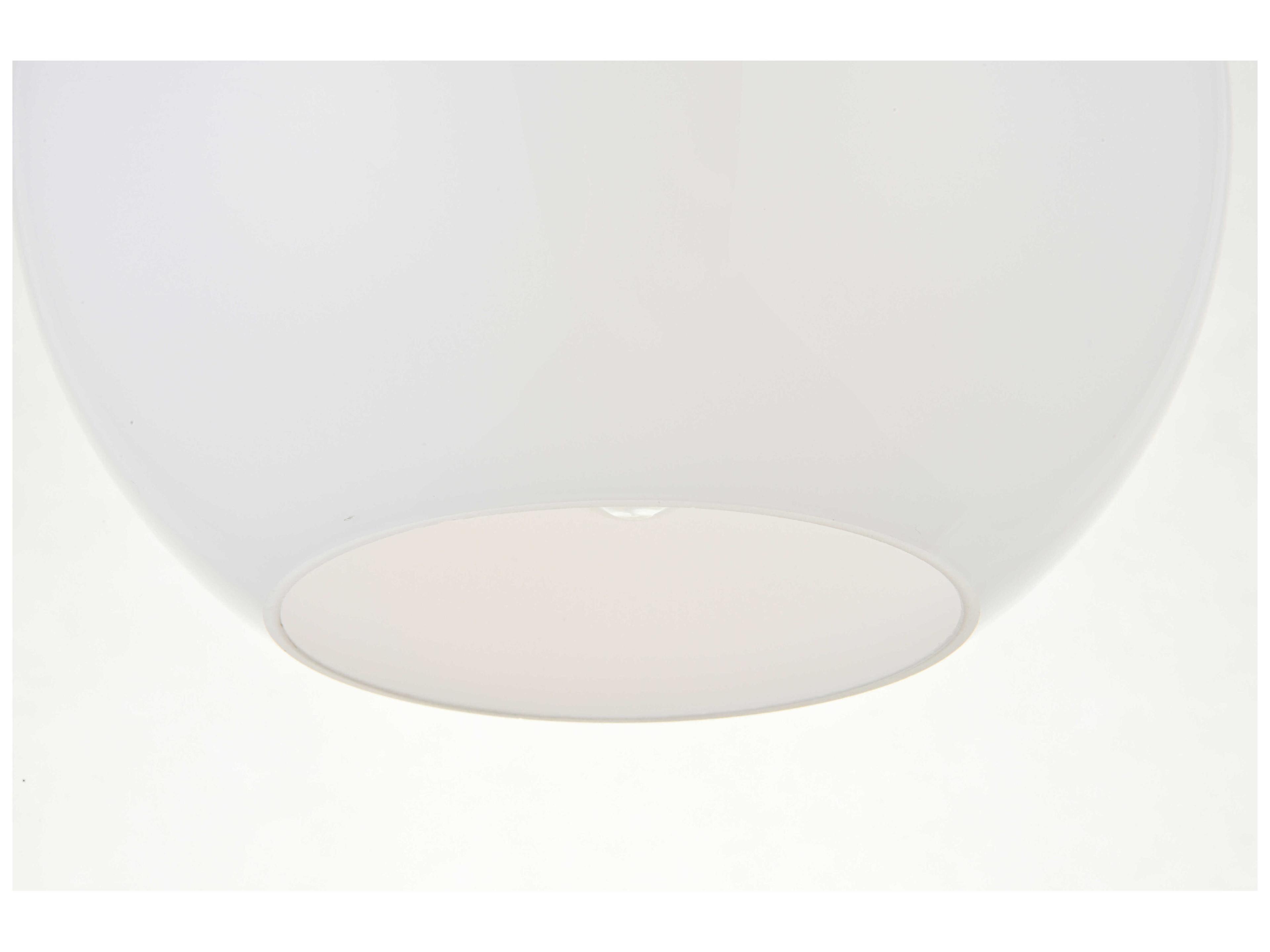 Elegant Lighting Baxter 1-Light Chrome Glass Globe Semi Flush Mount