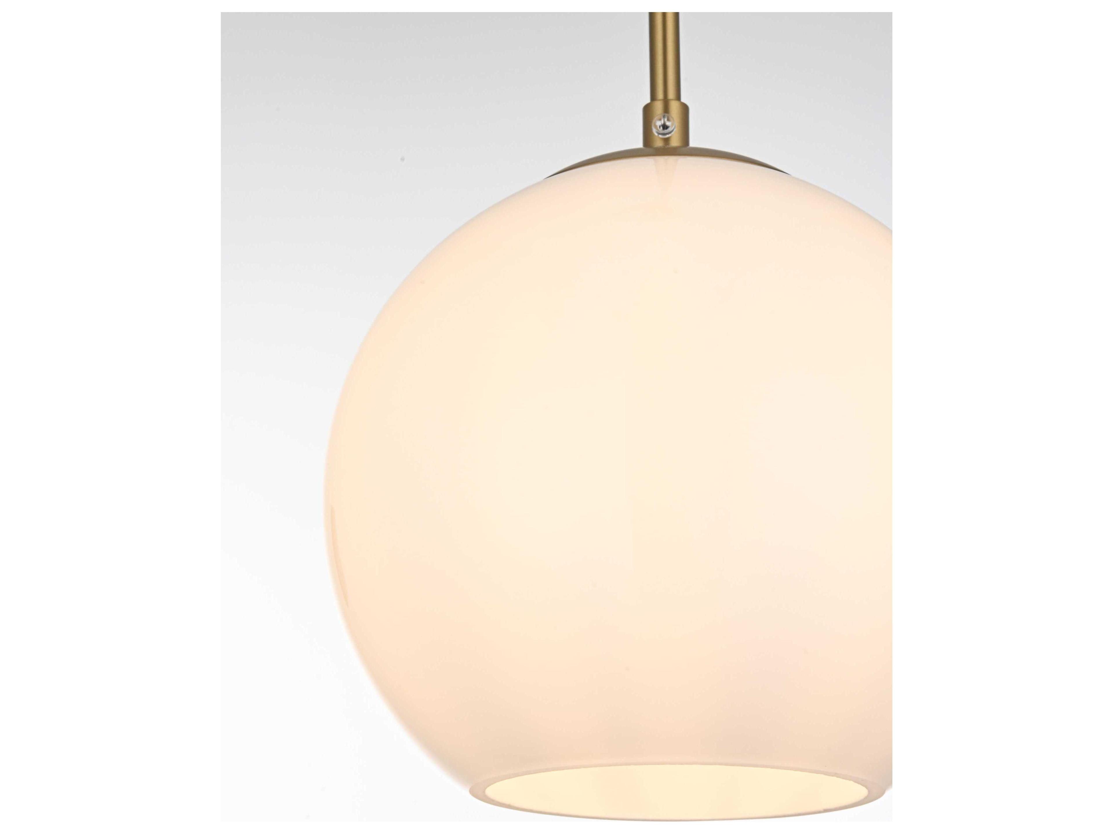 Elegant Lighting Baxter 1-Light Satin Gold Globe Mini Pendant