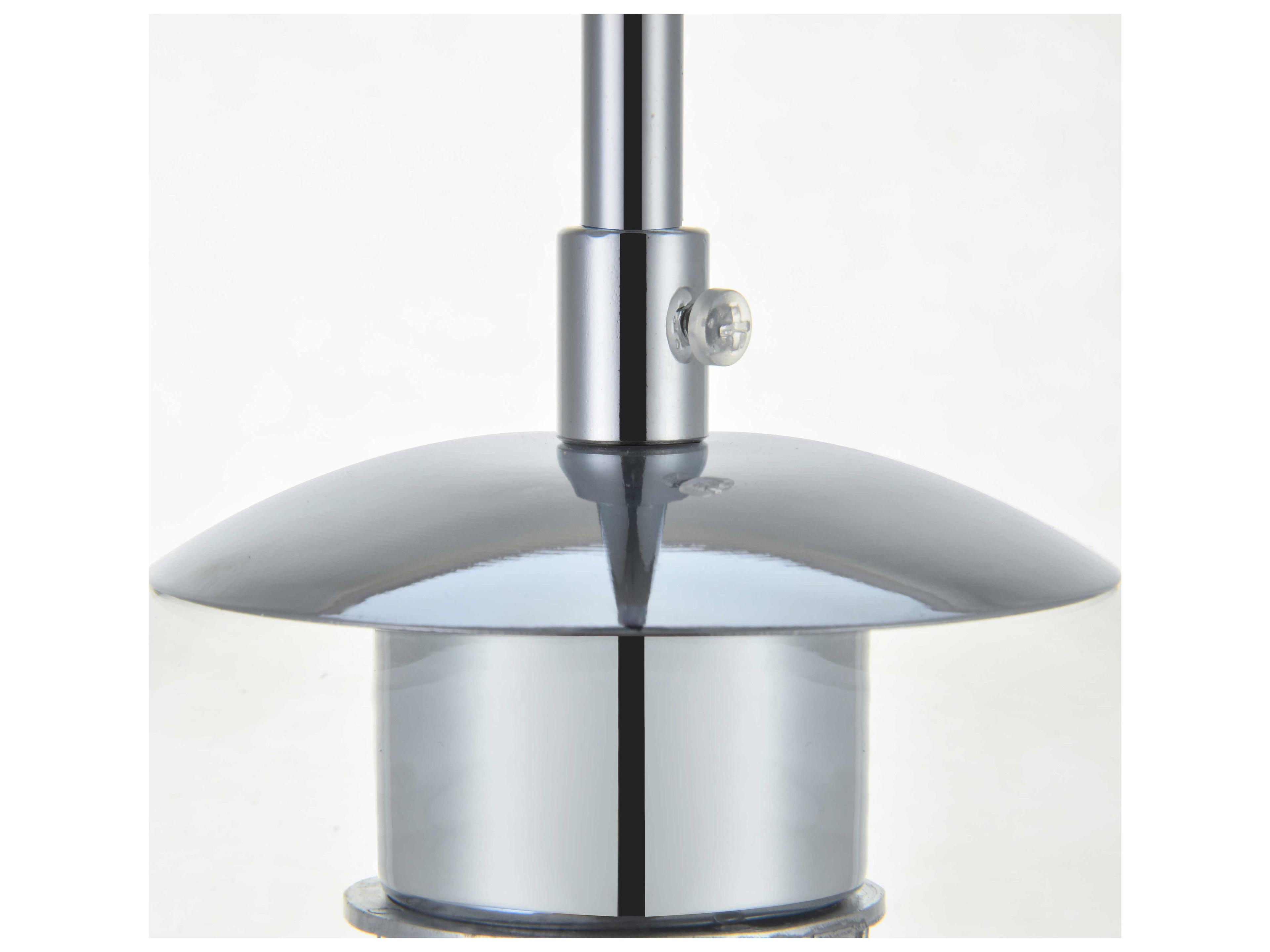 Elegant Lighting Baxter 3-Light Chrome And Clear Glass Globe Pendant