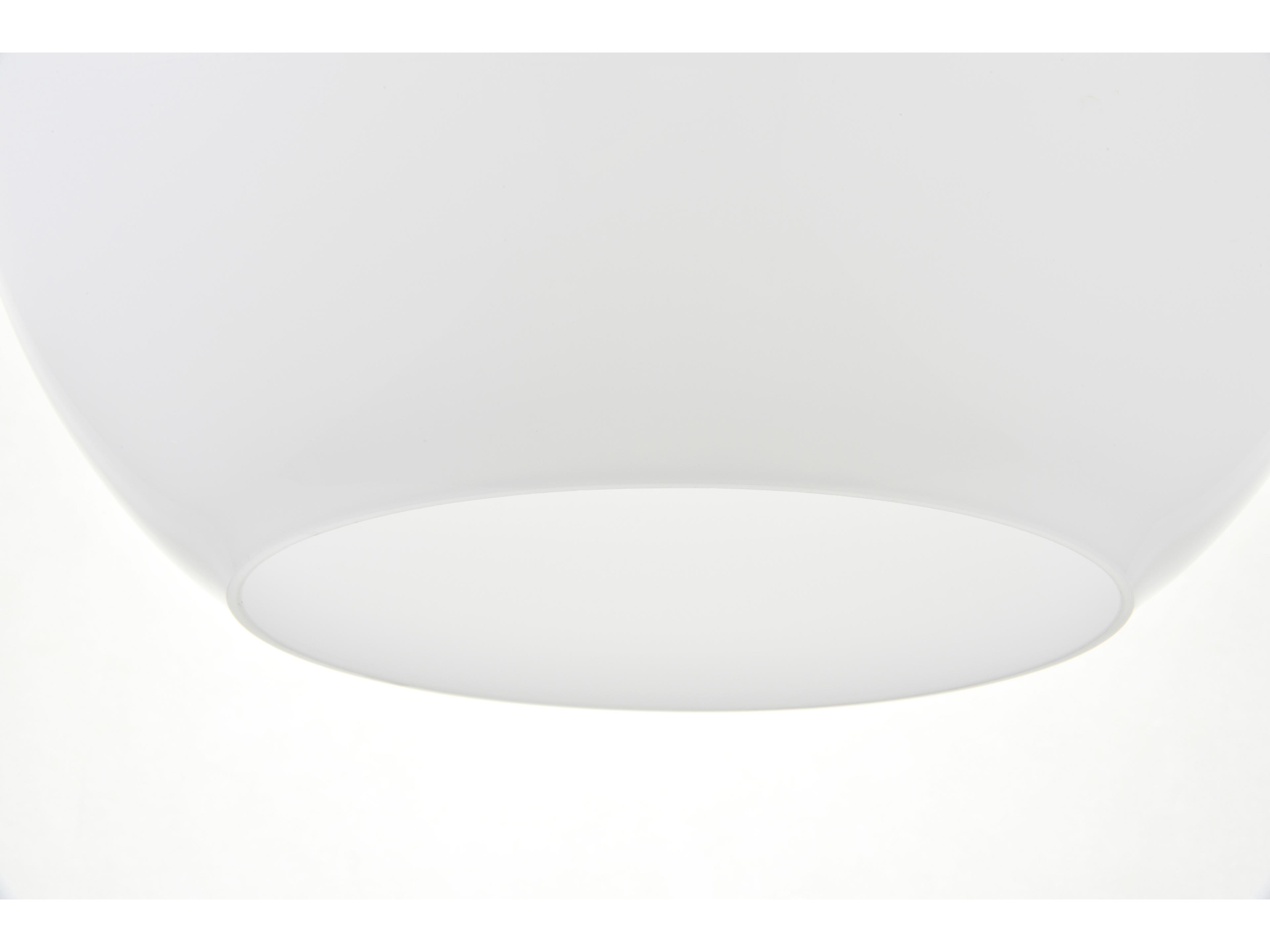 Elegant Lighting Baxter 1-Light Chrome And Frosted White Glass Globe Mini Pendant