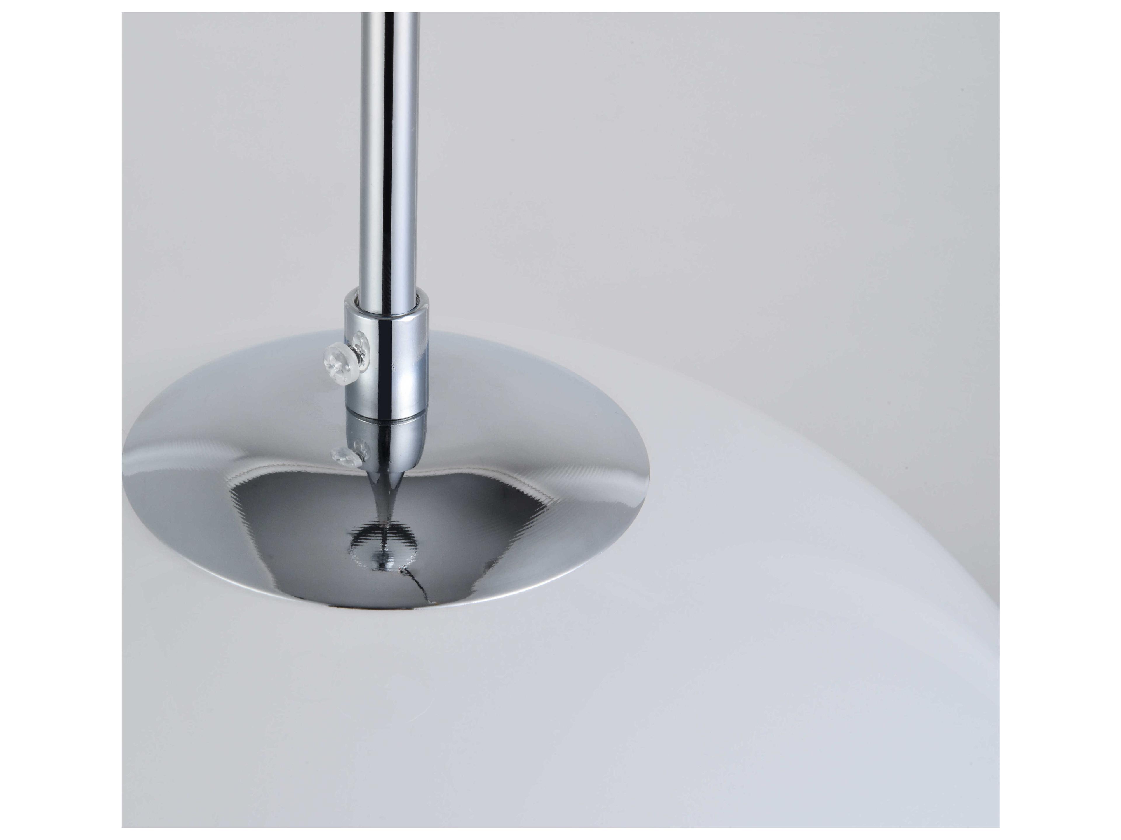 Elegant Lighting Baxter 1-Light Chrome And Frosted White Glass Globe Mini Pendant