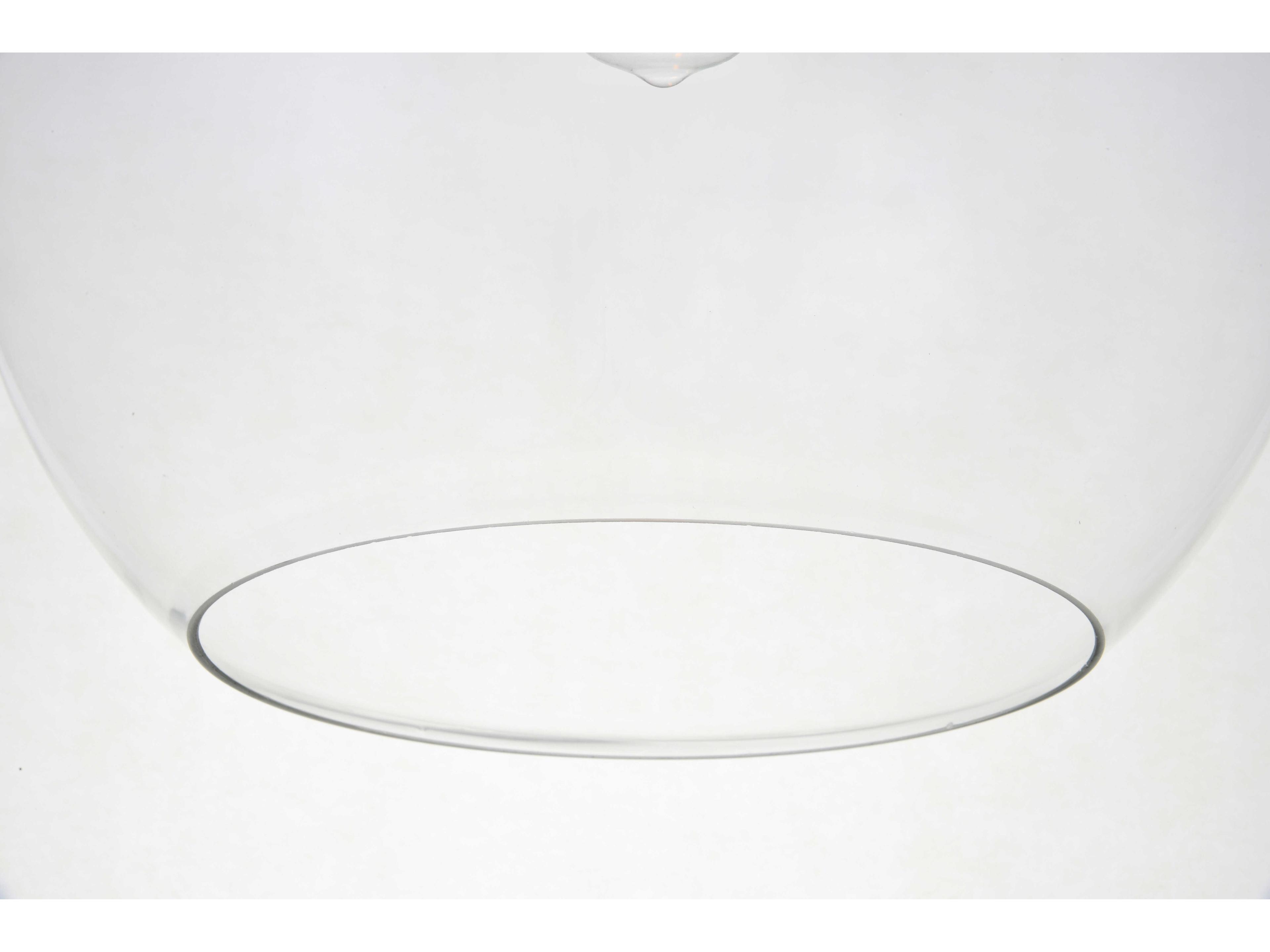 Elegant Lighting Baxter 1-Light Brass And Clear Glass Globe Pendant