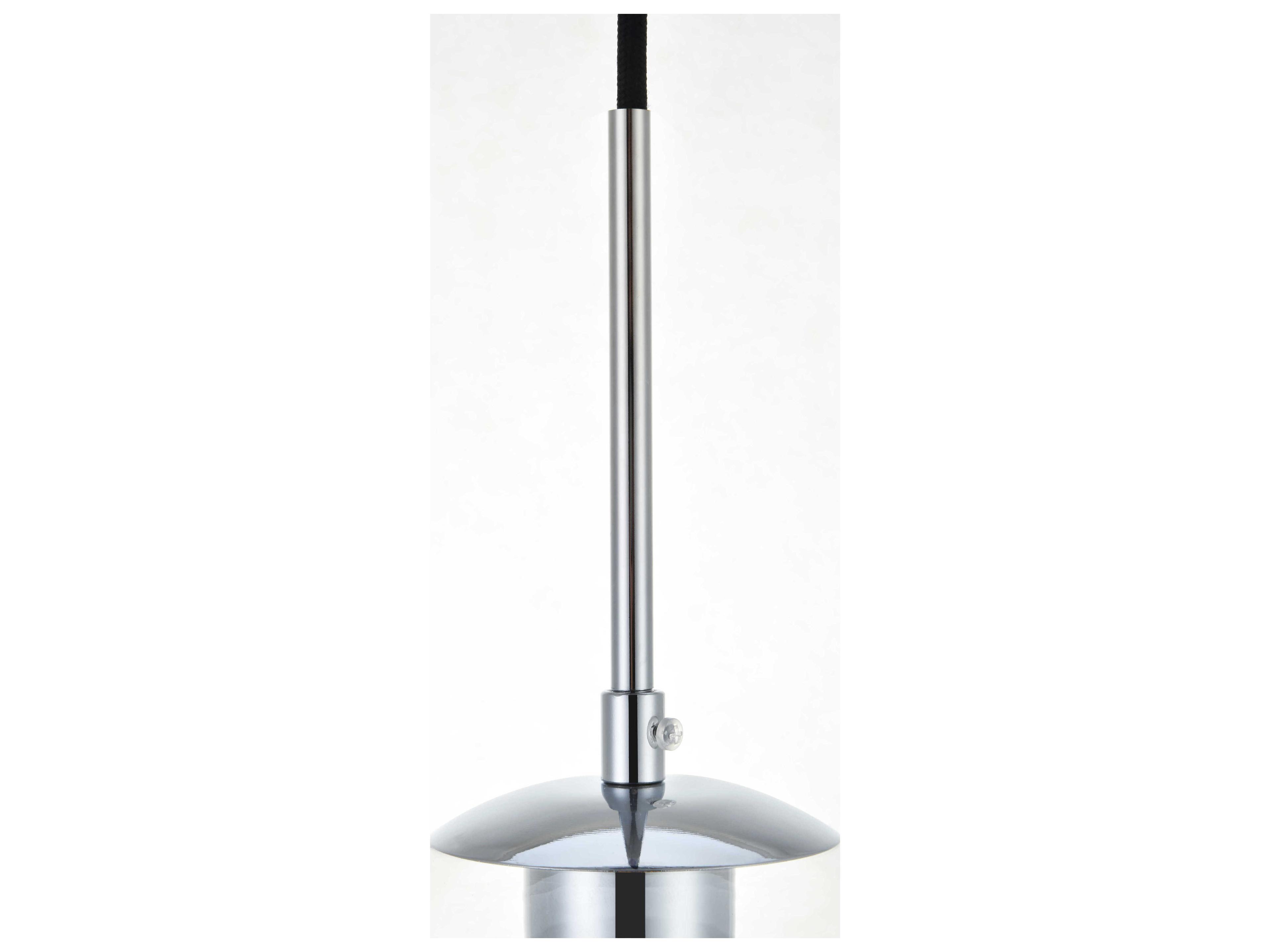 Elegant Lighting Baxter 1-Light Chrome And Clear Glass Globe Pendant