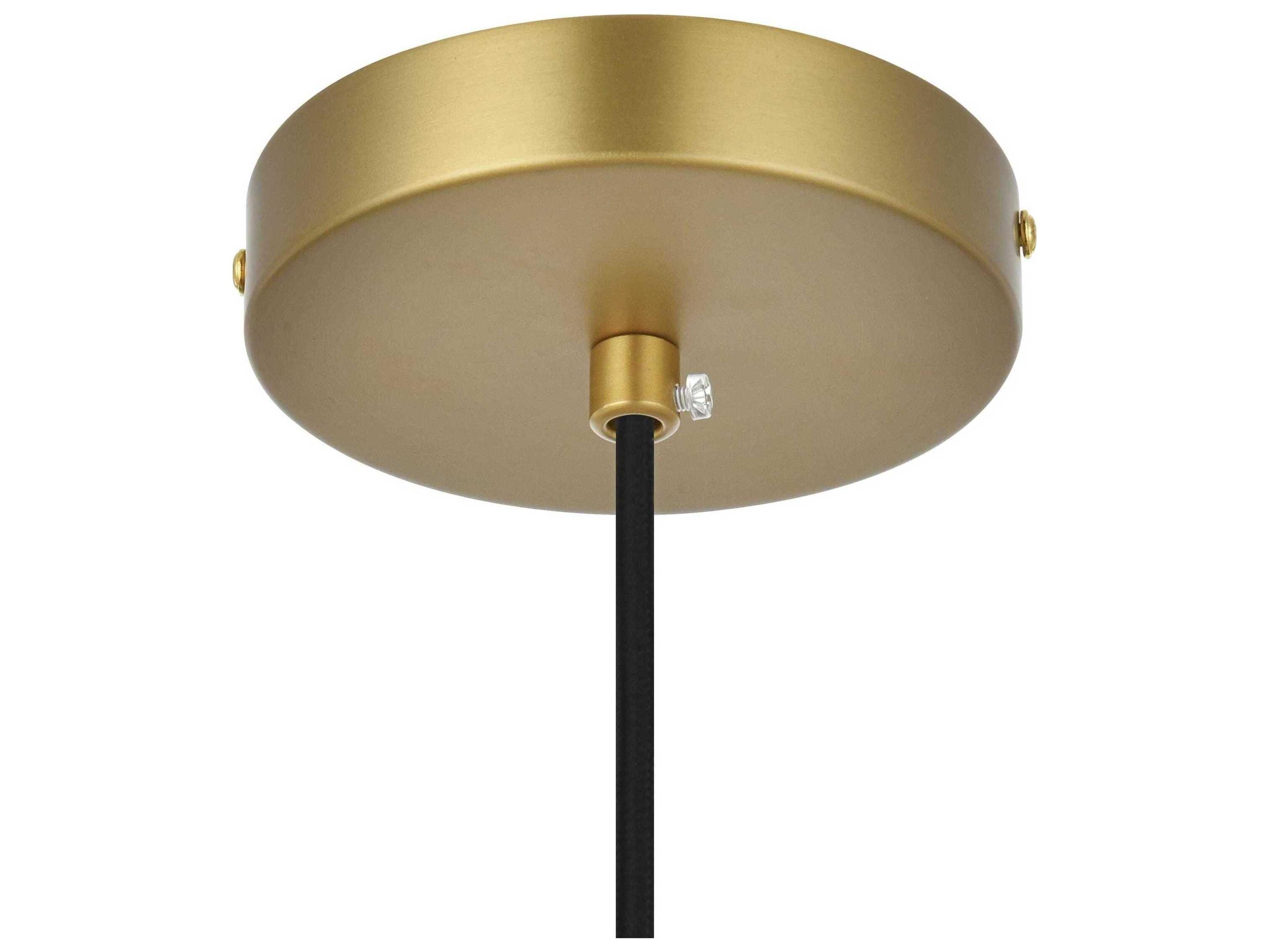 Elegant Lighting Baxter 1-Light Satin Gold Globe Pendant