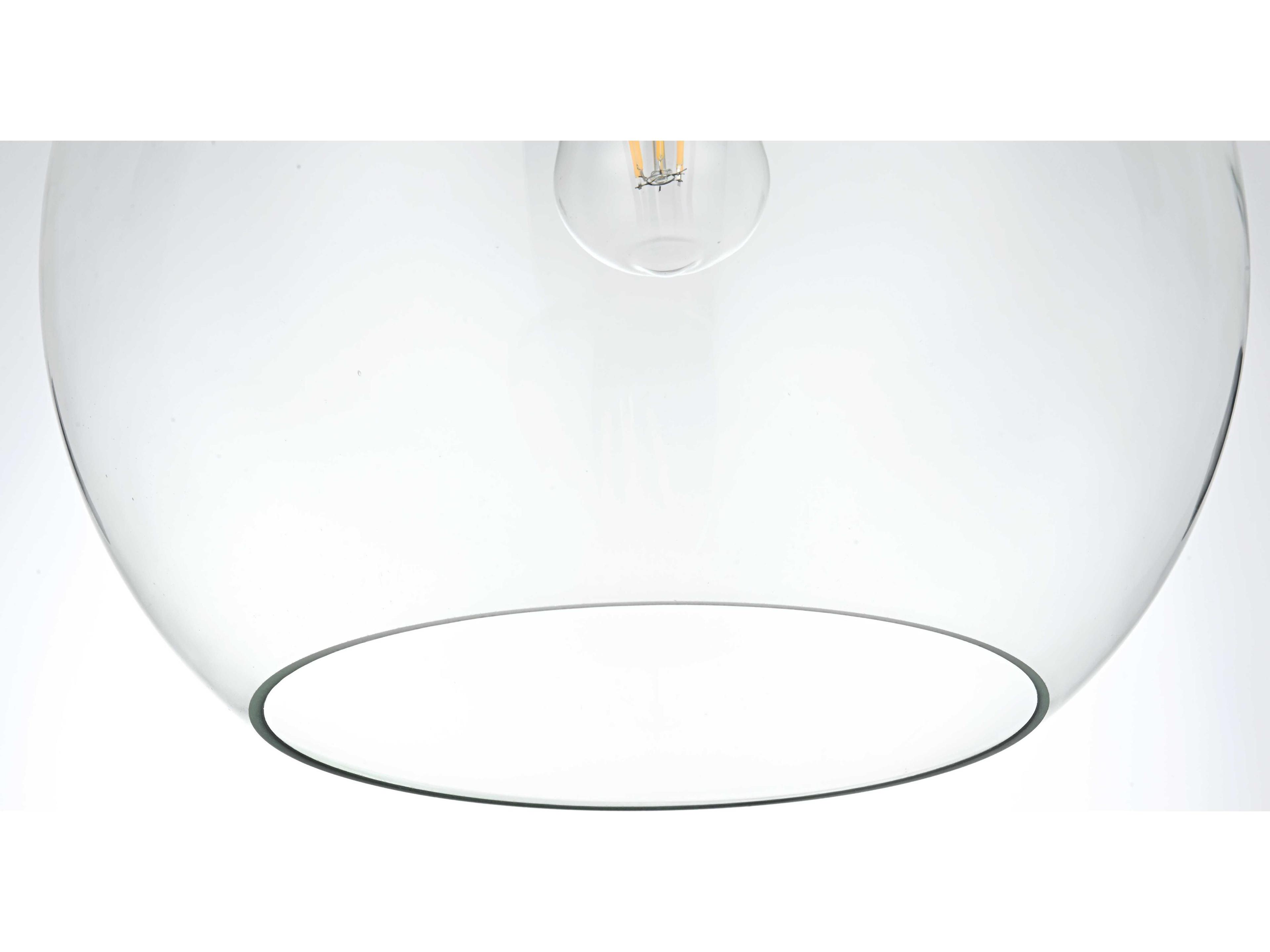 Elegant Lighting Baxter 1-Light Satin Gold Globe Pendant