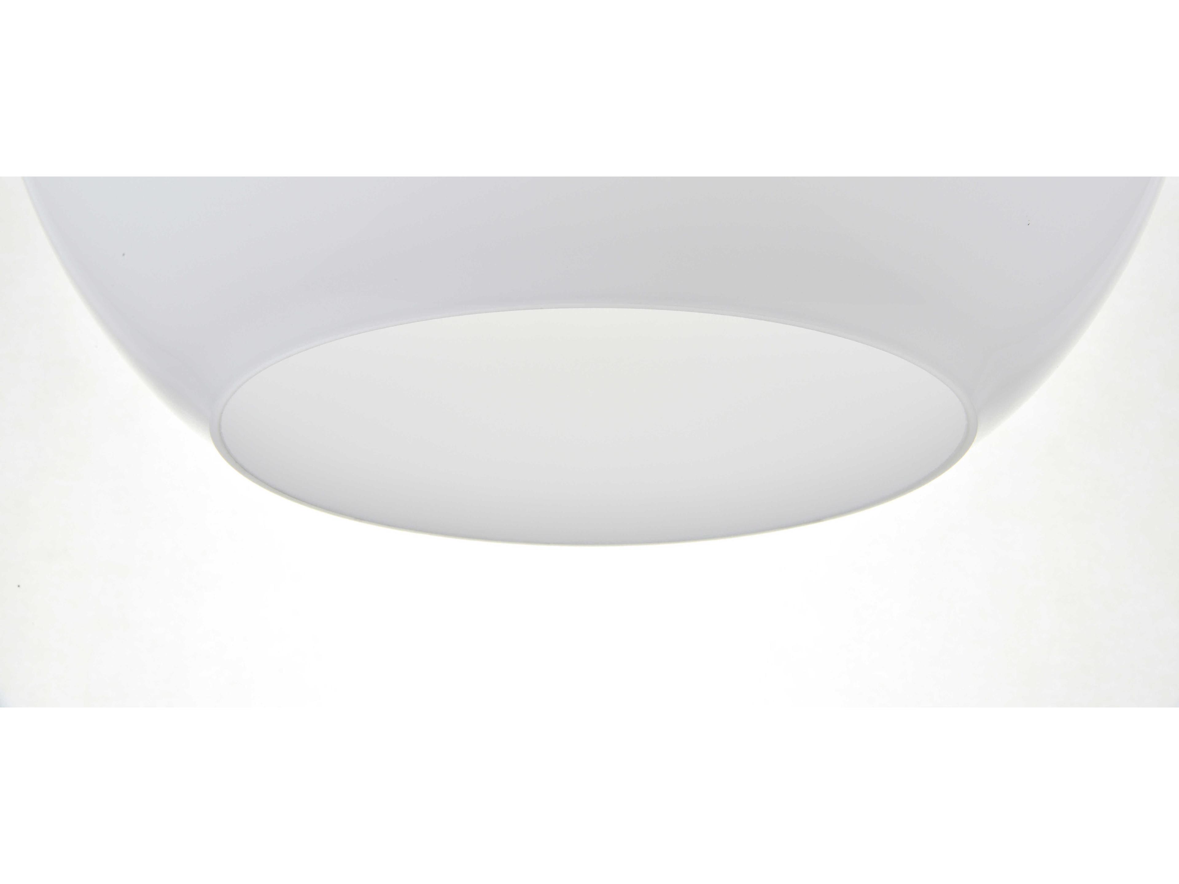 Elegant Lighting Baxter 1-Light Black And Frosted White Glass Globe Pendant