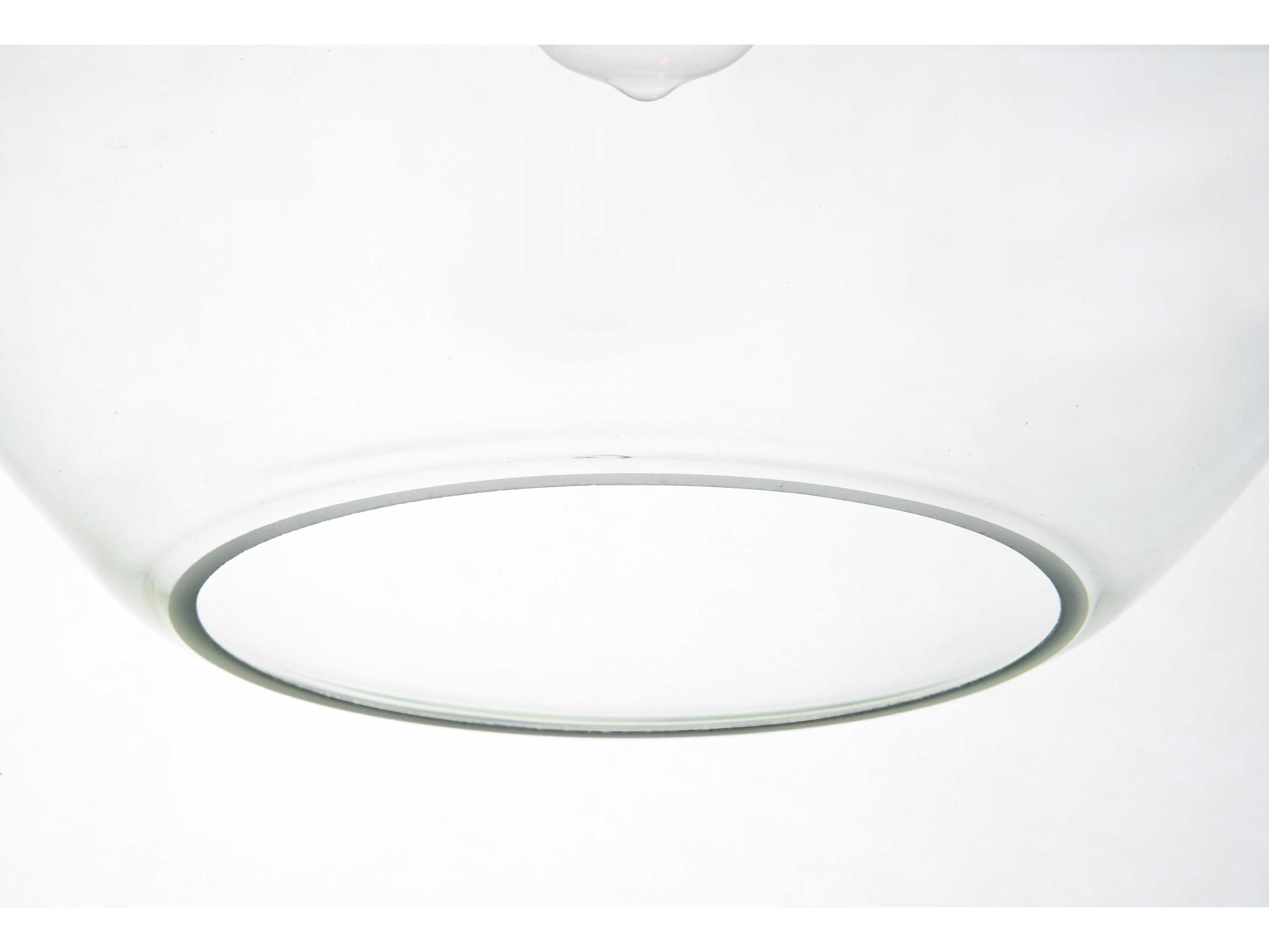 Elegant Lighting Baxter 3-Light Chrome And Clear Glass Globe Pendant