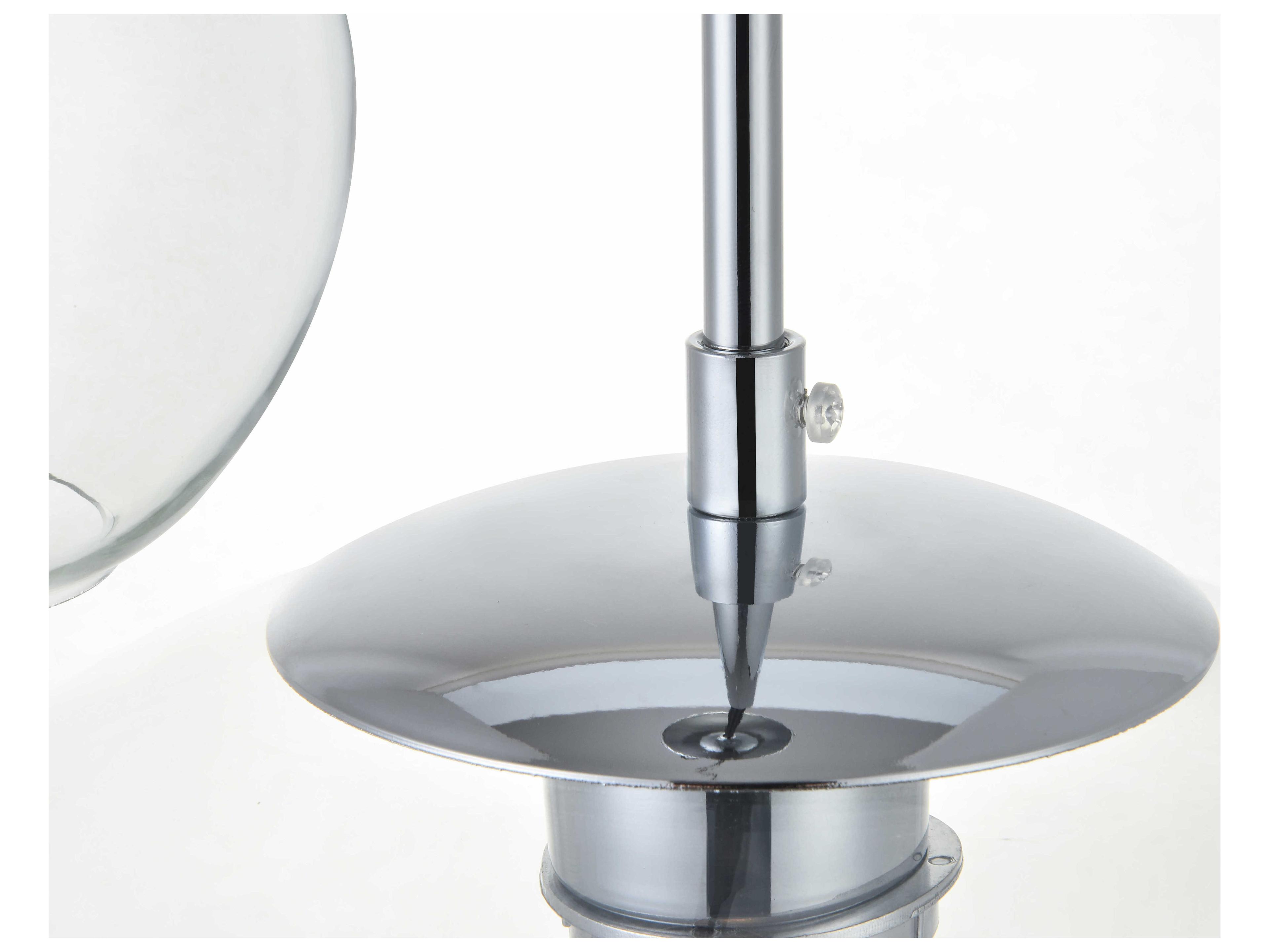 Elegant Lighting Baxter 3-Light Chrome And Clear Glass Globe Pendant