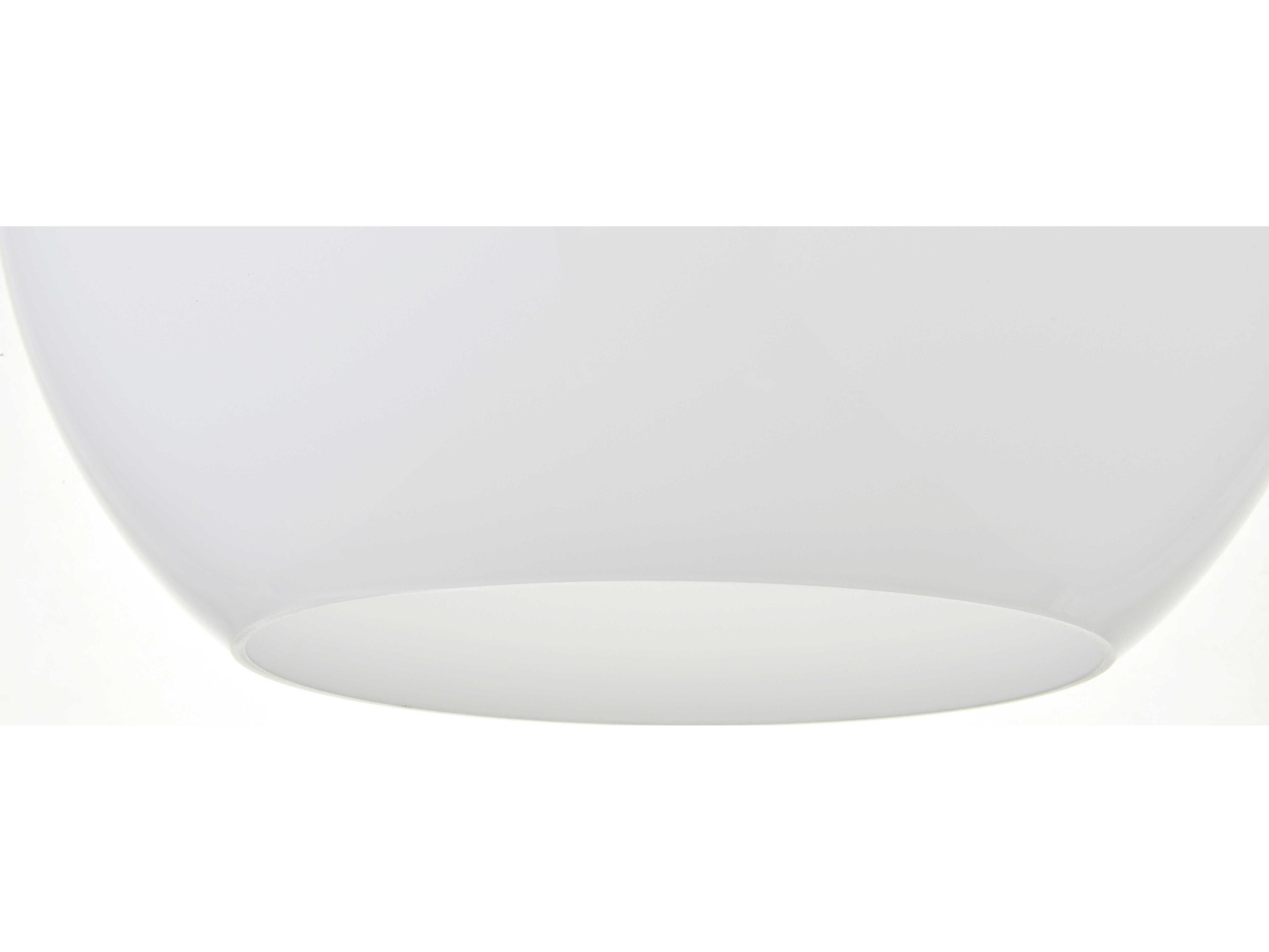 Elegant Lighting Baxter 1-Light Black And Frosted White Glass Globe Mini Pendant