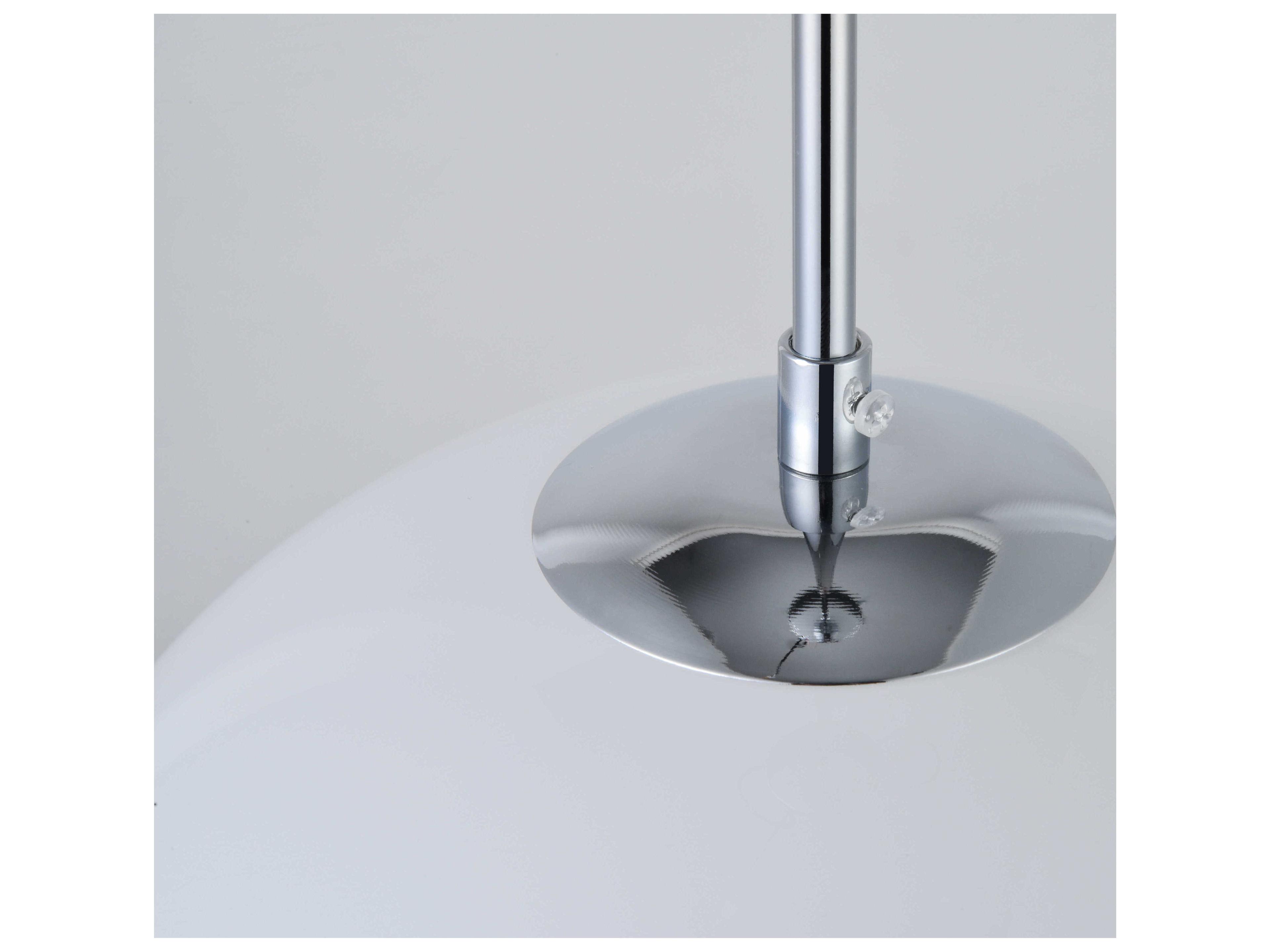 Elegant Lighting Baxter 1-Light Chrome And Frosted White Glass Globe Mini Pendant