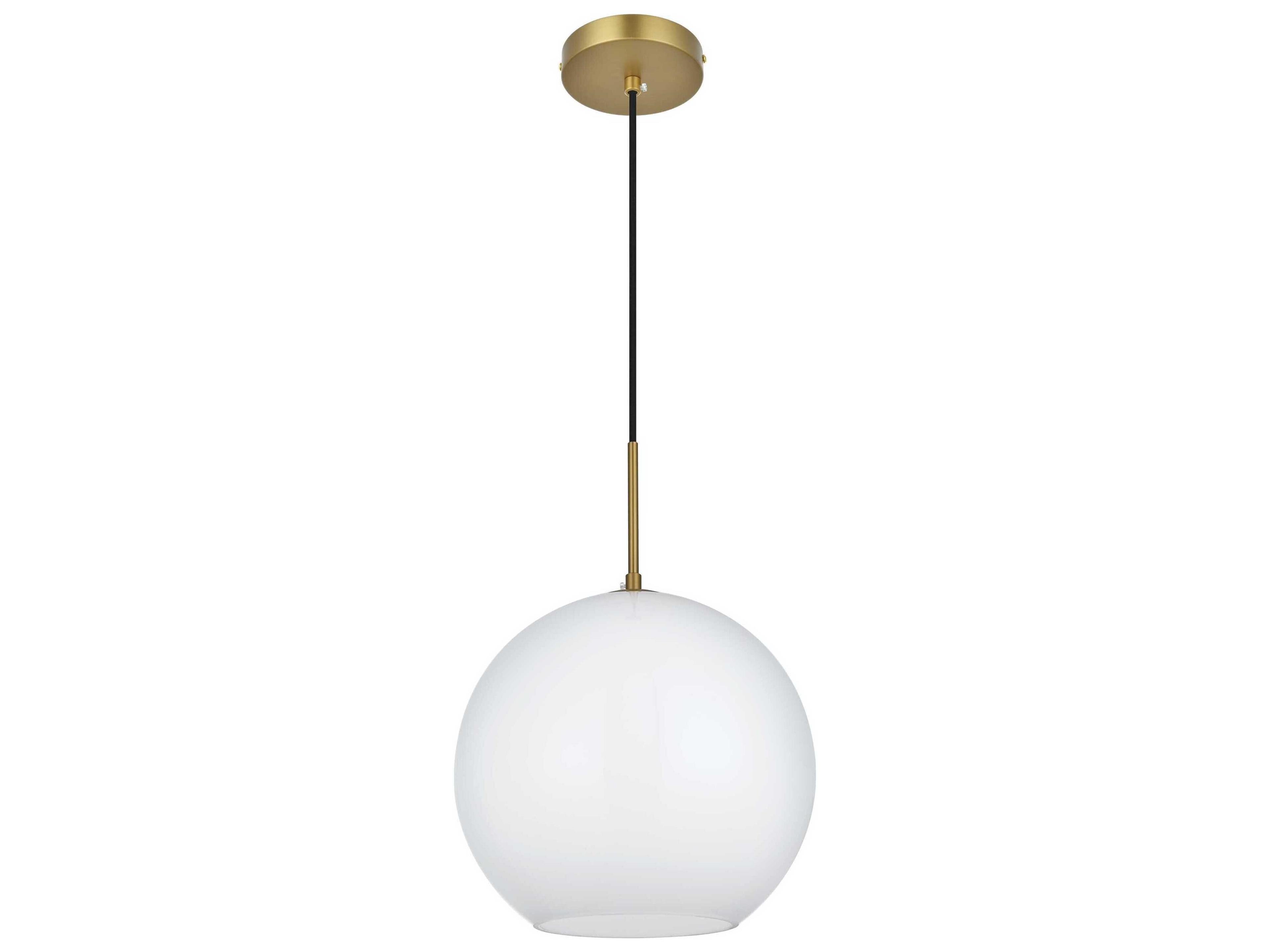 Elegant Lighting Baxter 1-Light Satin Gold Globe Mini Pendant