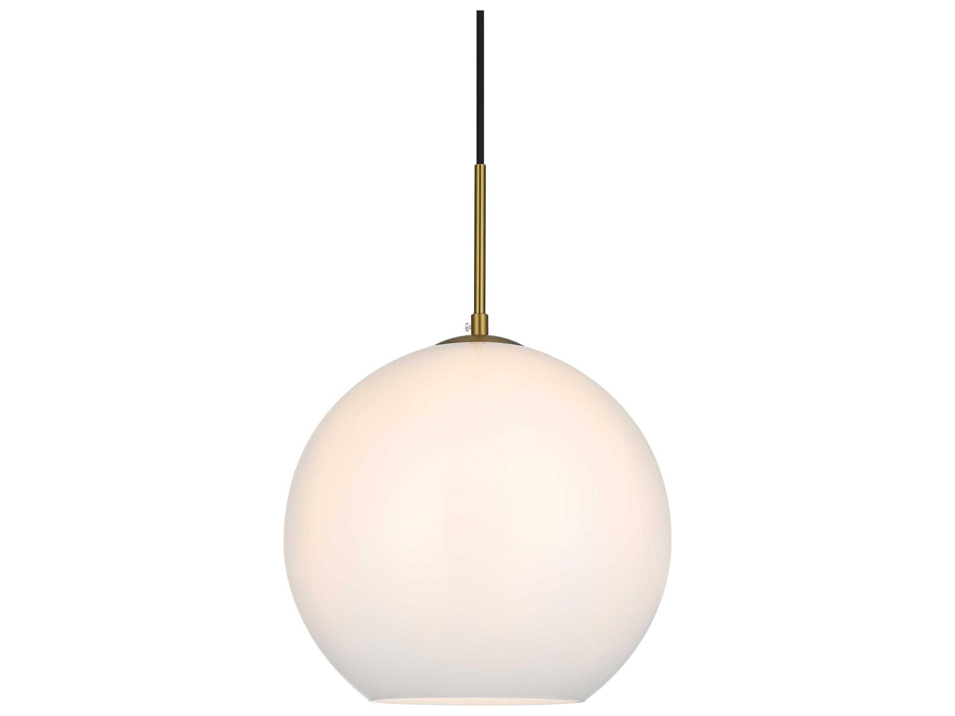 Elegant Lighting Baxter 1-Light Satin Gold Globe Mini Pendant