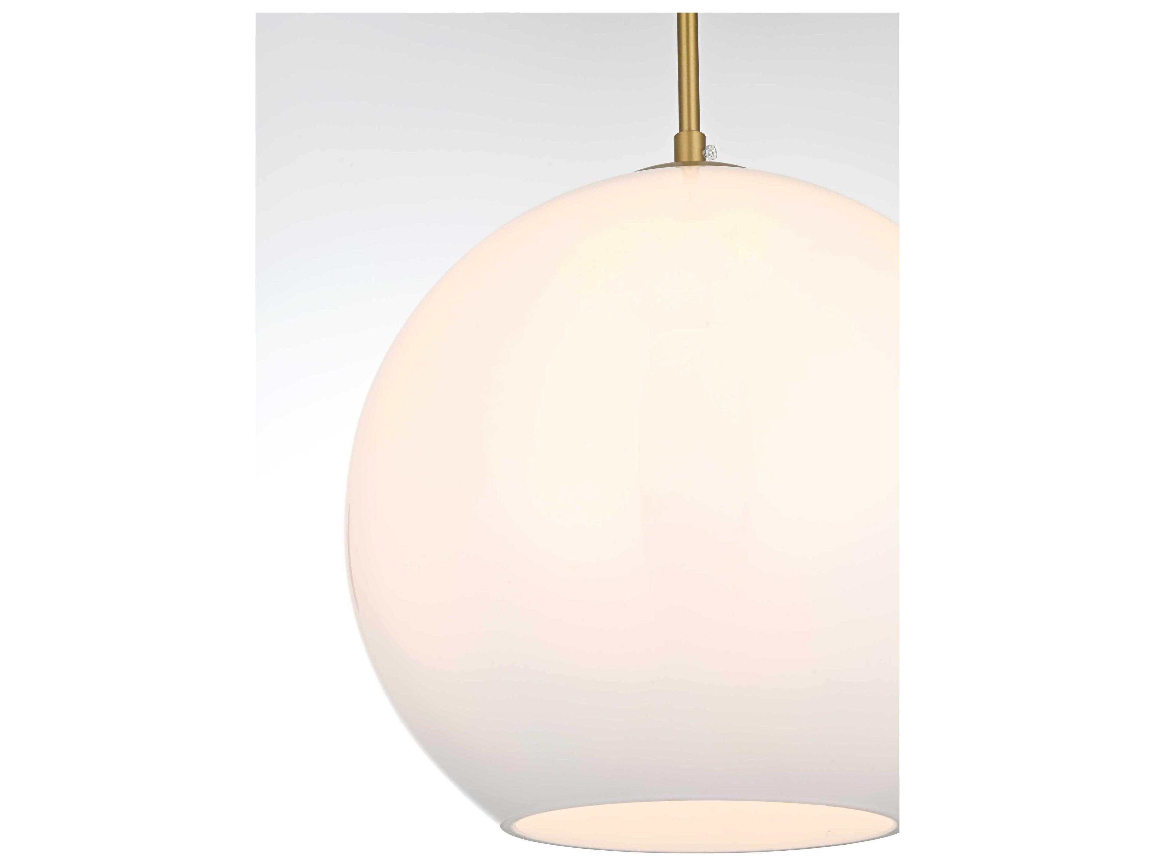 Elegant Lighting Baxter 1-Light Satin Gold Globe Mini Pendant