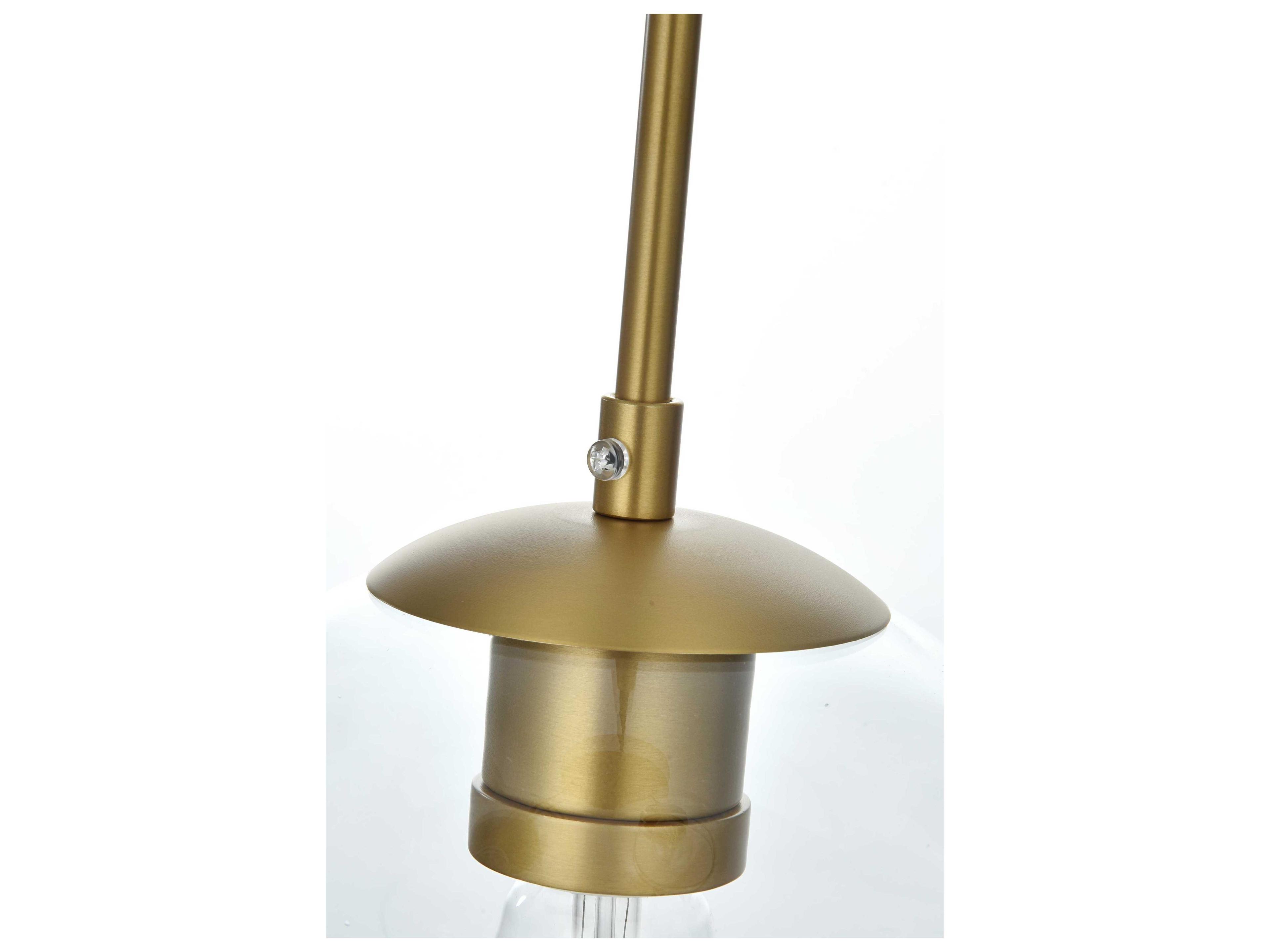 Elegant Lighting Baxter 5-Light Satin Gold Globe Pendant