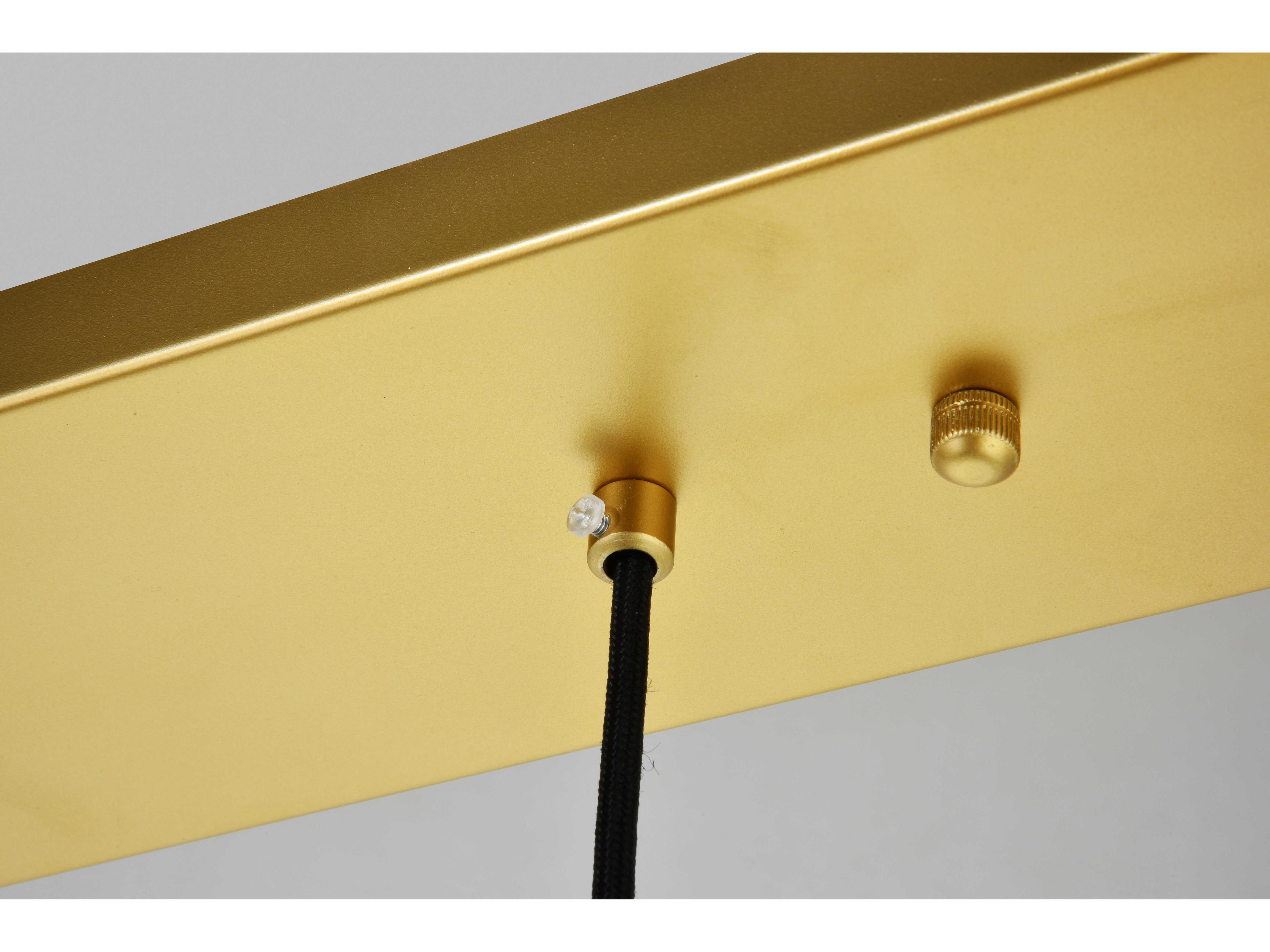 Elegant Lighting Baxter 5-Light Brass And Clear Glass Island Pendant