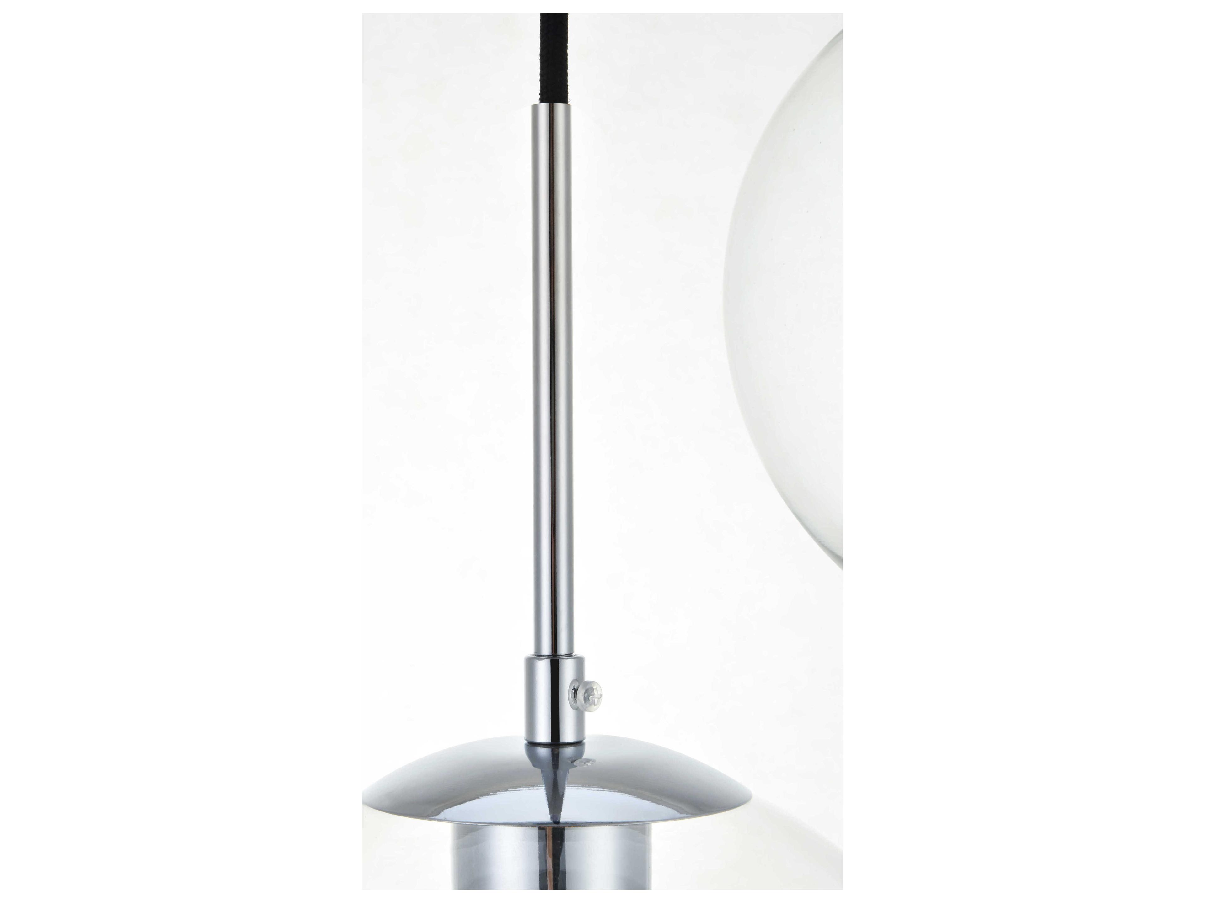 Elegant Lighting Baxter 5-Light Chrome And Clear Glass Globe Island Pendant