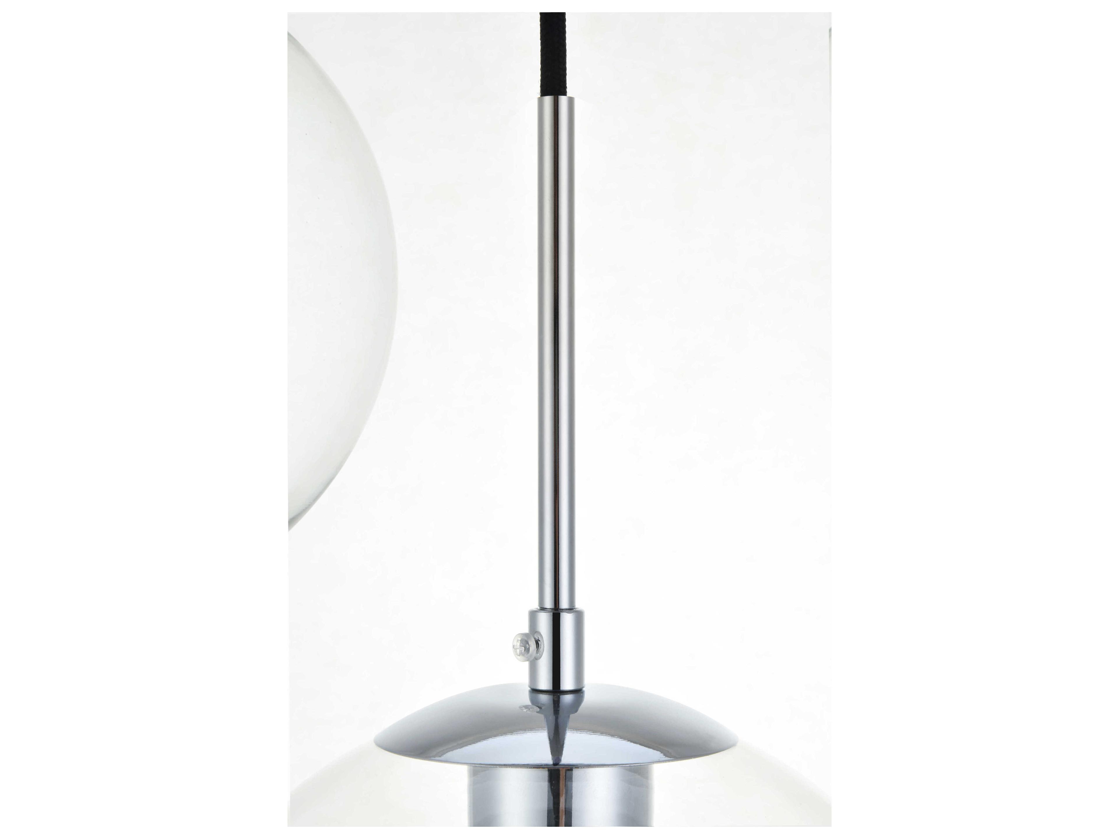 Elegant Lighting Baxter 7-Light Chrome And Clear Glass Globe Island Pendant