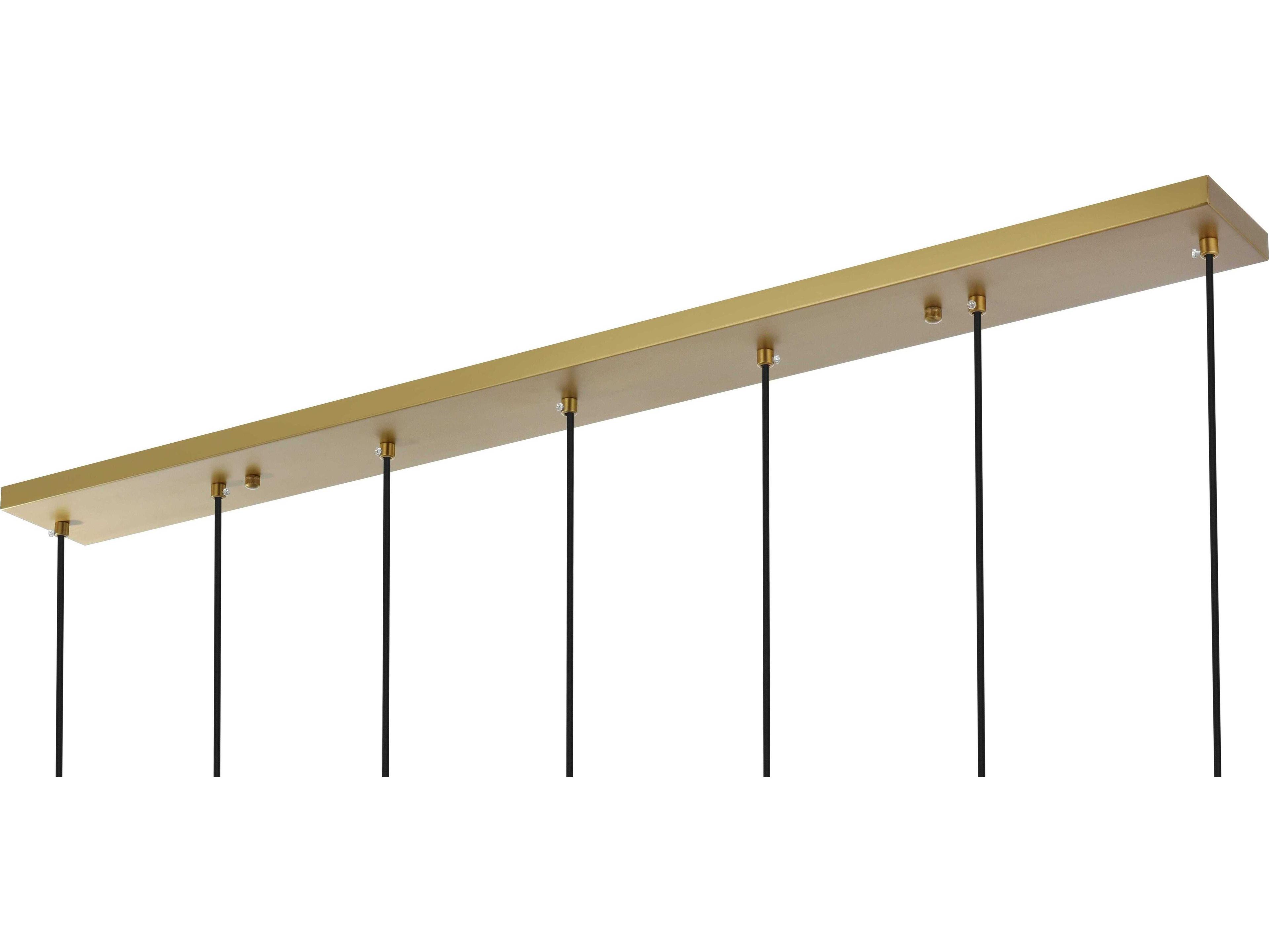 Elegant Lighting Baxter 7-Light Satin Gold Globe Island Pendant