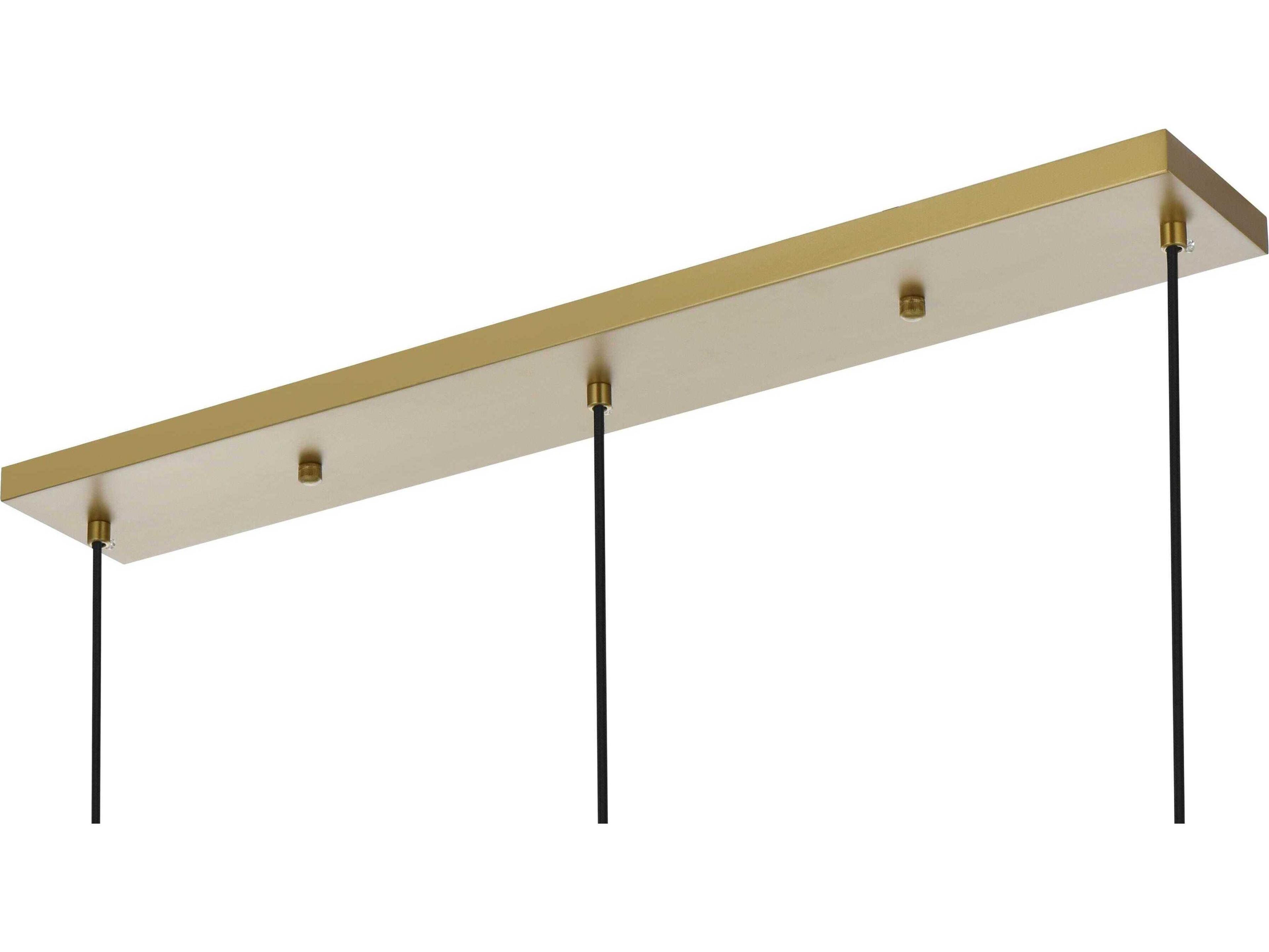 Elegant Lighting Baxter 3-Light Satin Gold Globe Island Pendant