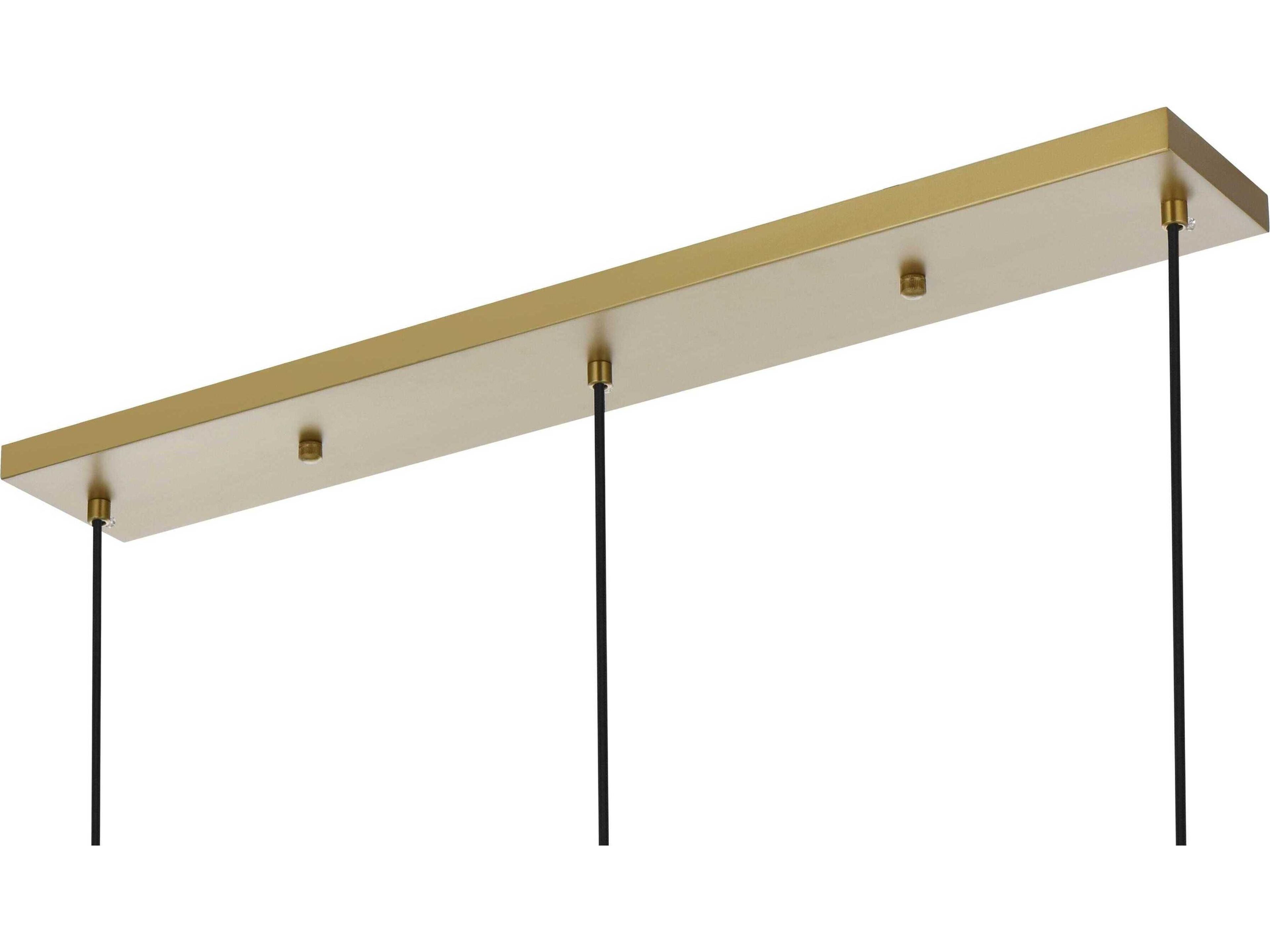 Elegant Lighting Baxter 3-Light Satin Gold Globe Island Pendant