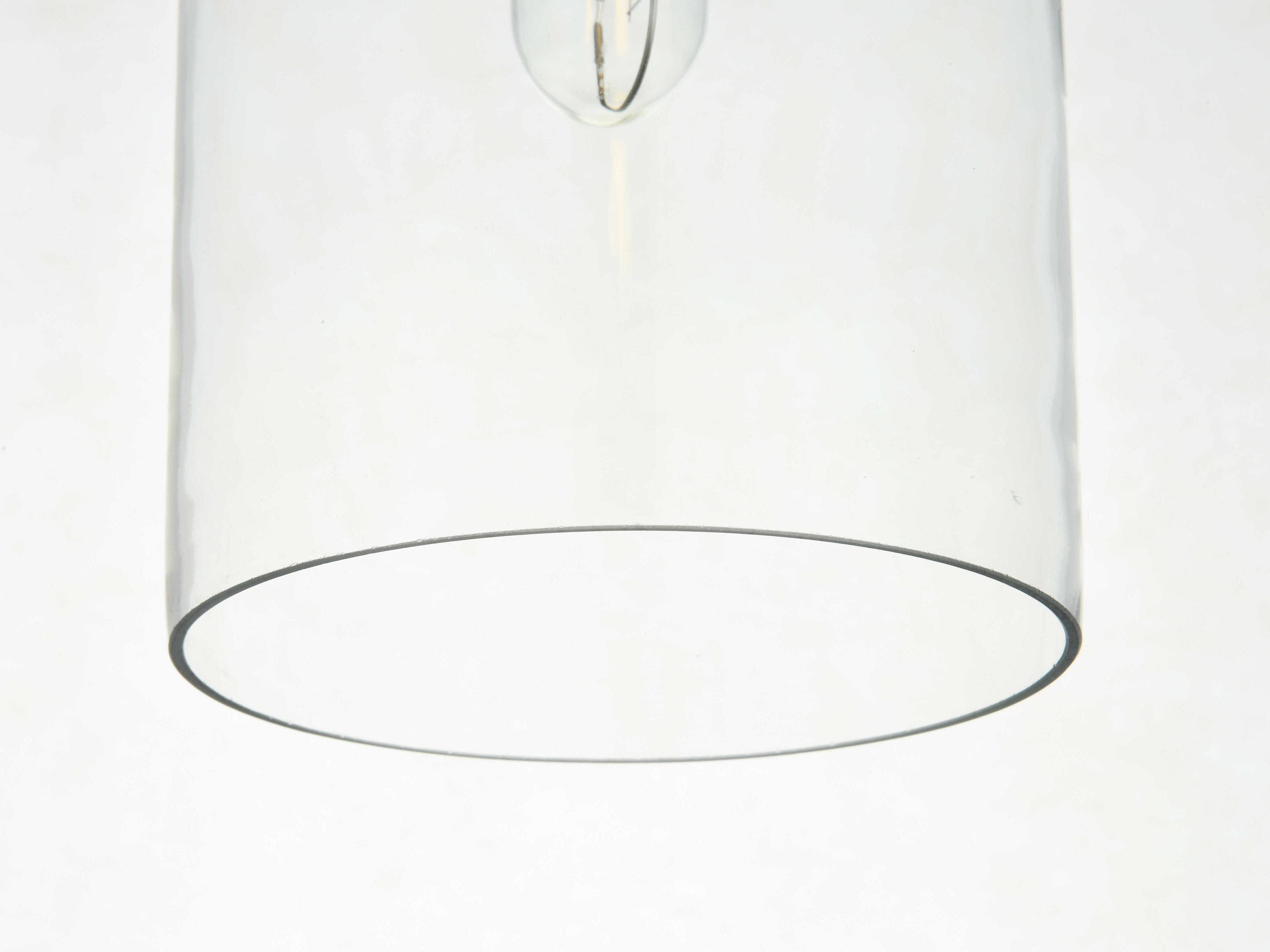 Elegant Lighting Ashwell 1-Light Chrome Glass Cylinder Mini Pendant