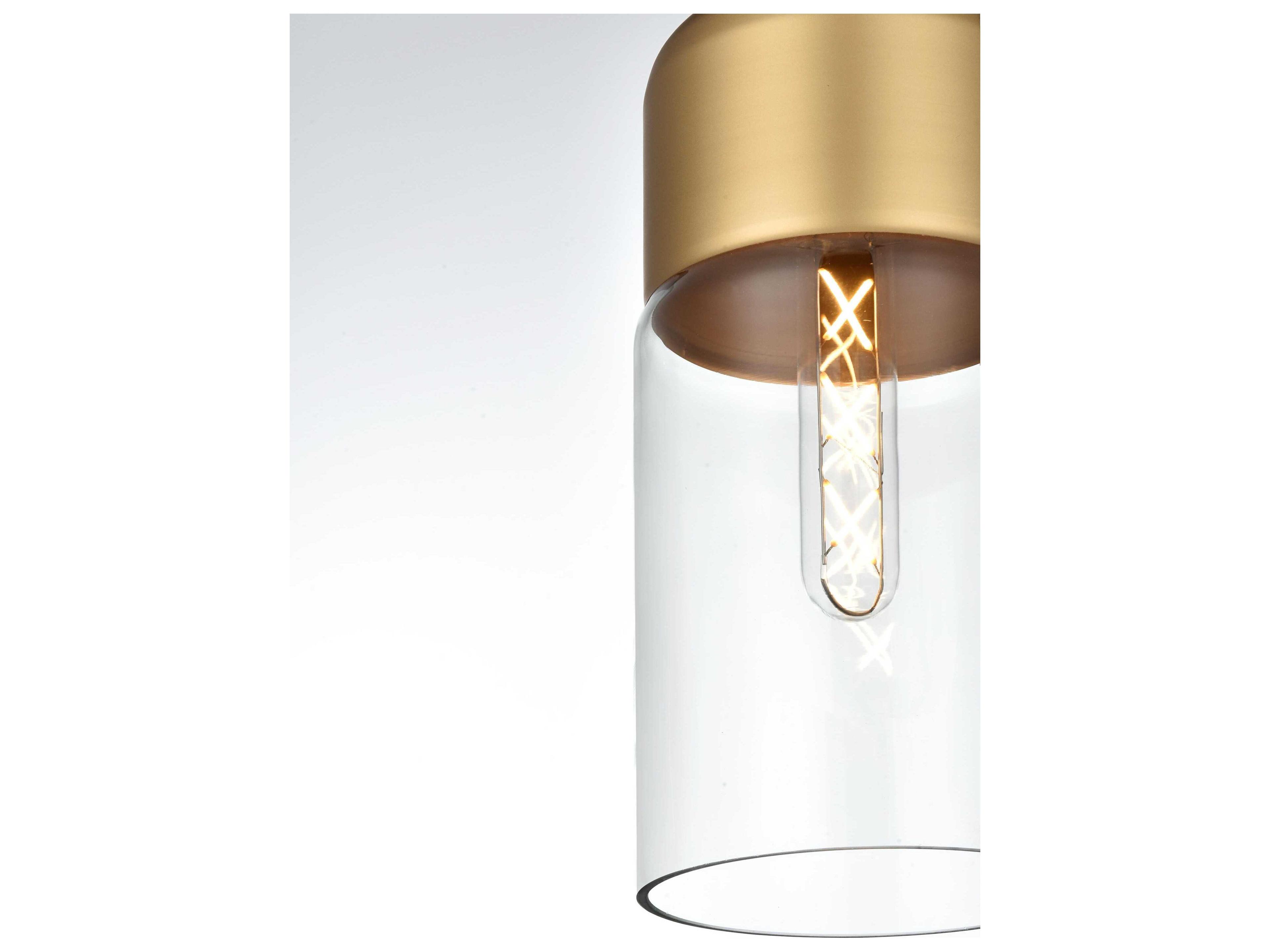 Elegant Lighting Ashwell 1-Light Satin Gold Mini Pendant