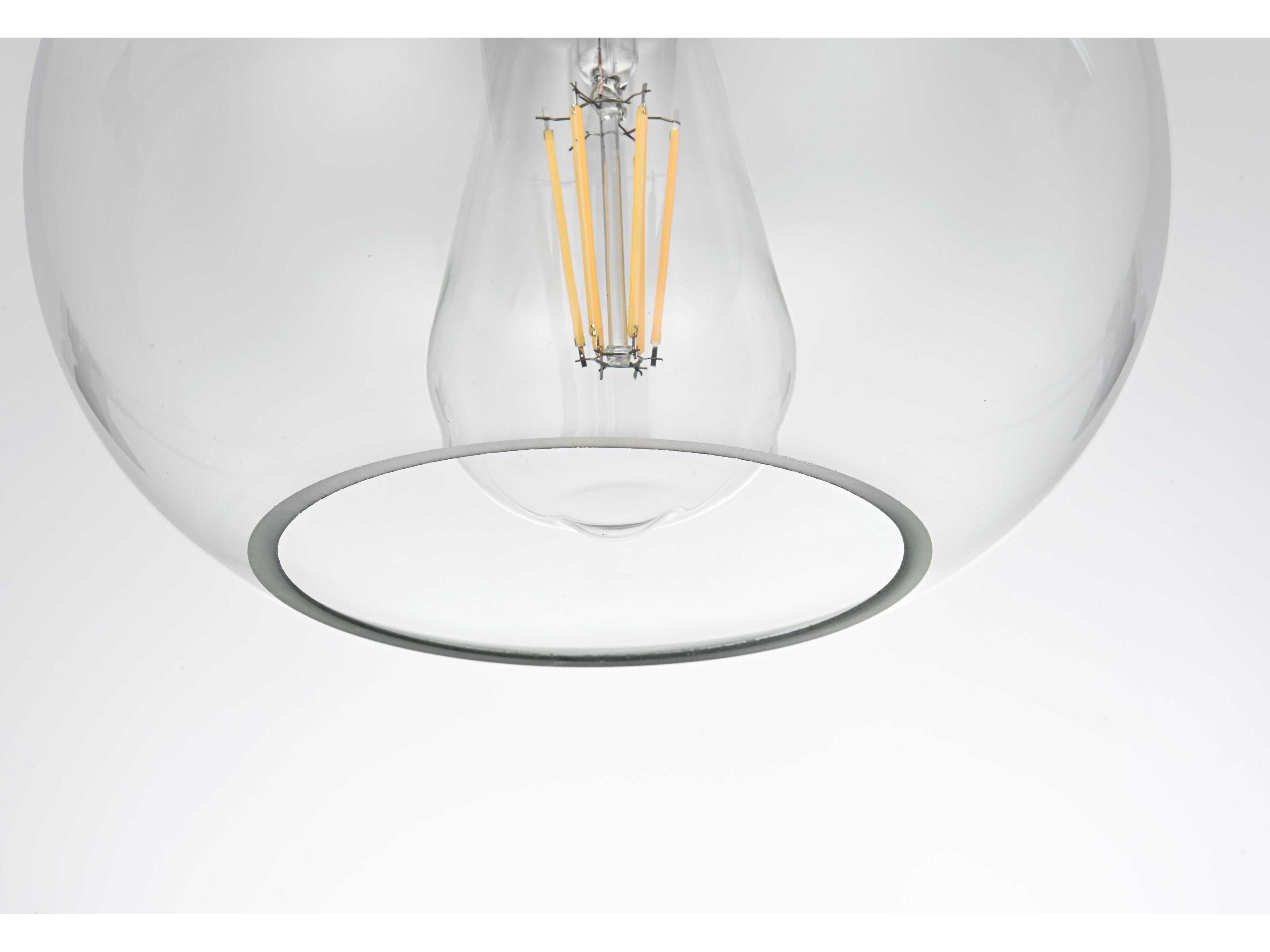 Elegant Lighting Destry 1-Light Satin Gold Mini Pendant