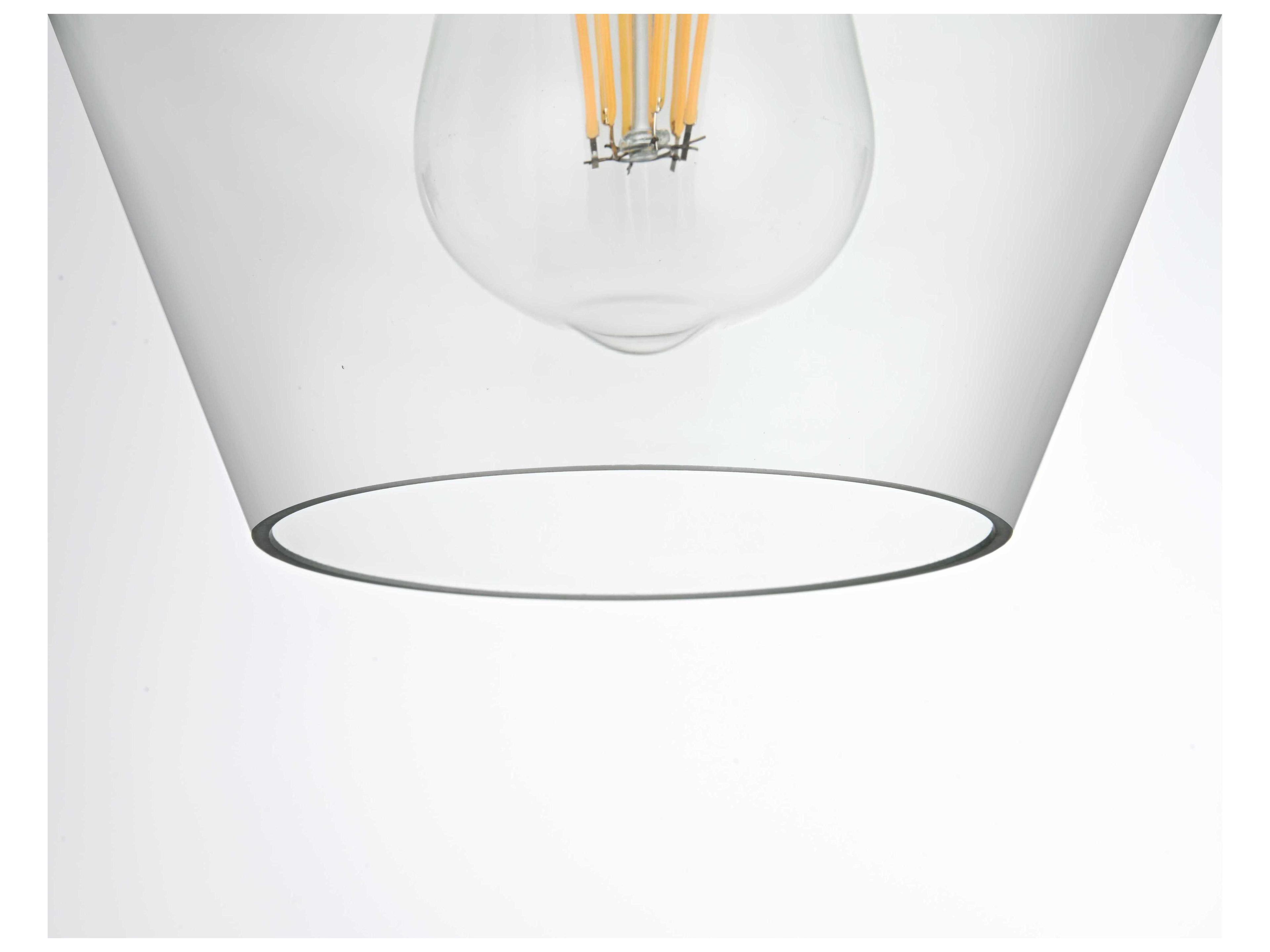 Elegant Lighting Gene 1-Light Satin Gold Mini Pendant