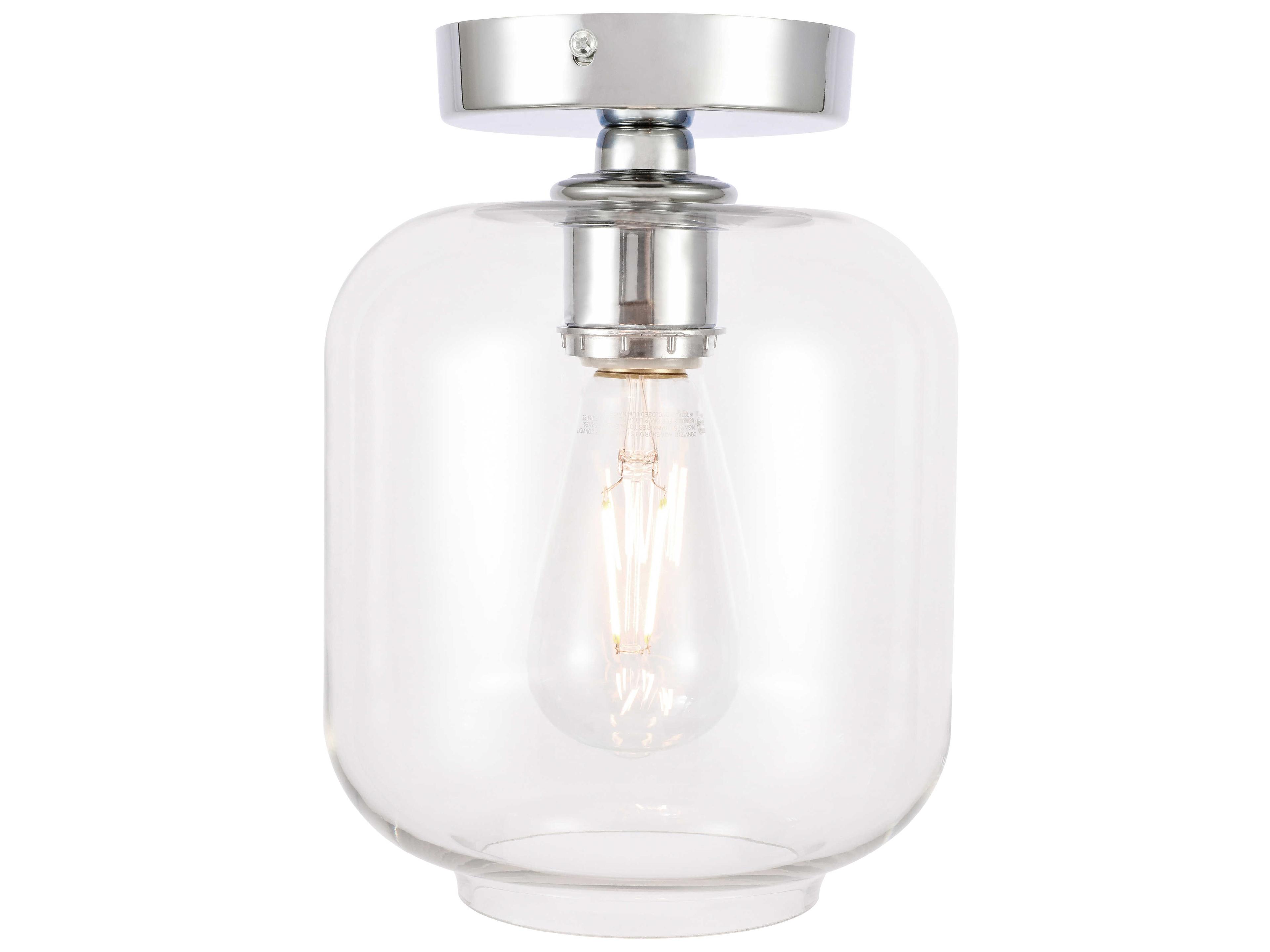 Collier 1-Light Chrome Semi Flush Mount