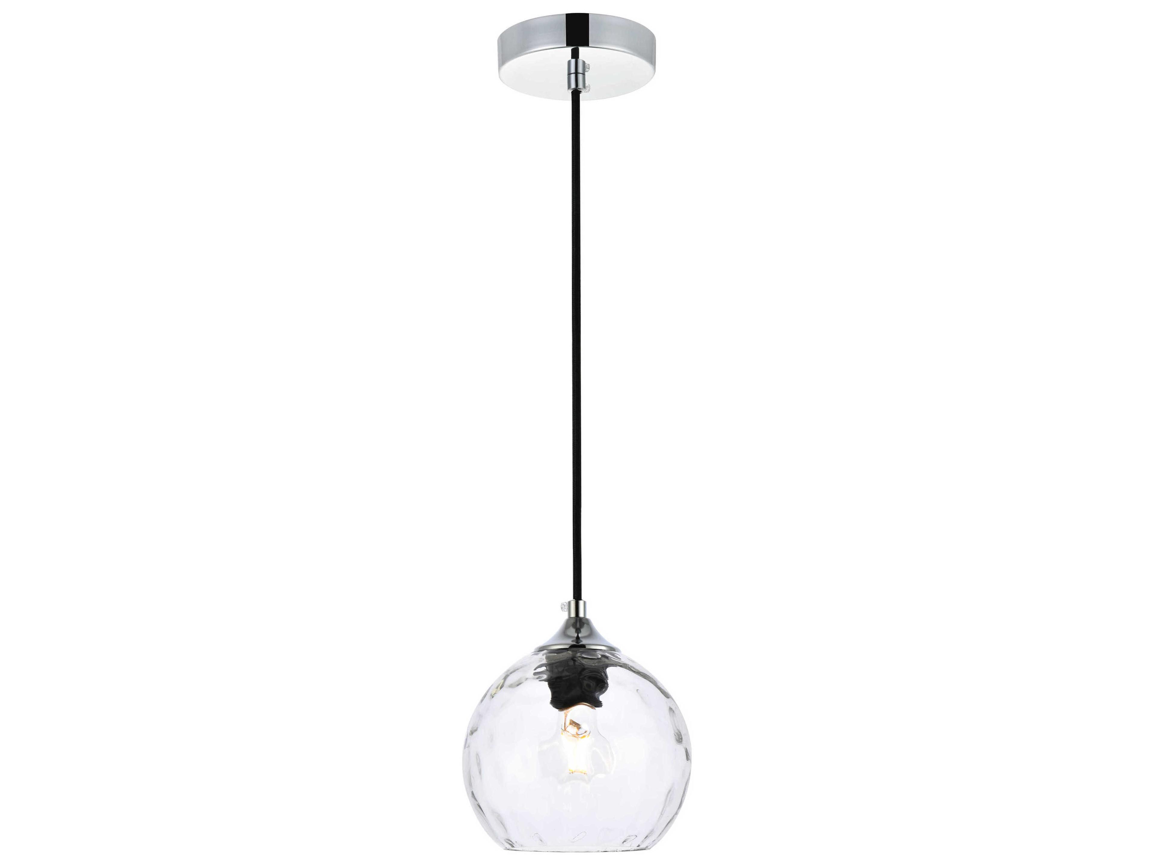 Cashel 1-Light Chrome And Clear Glass Globe Mini Pendant