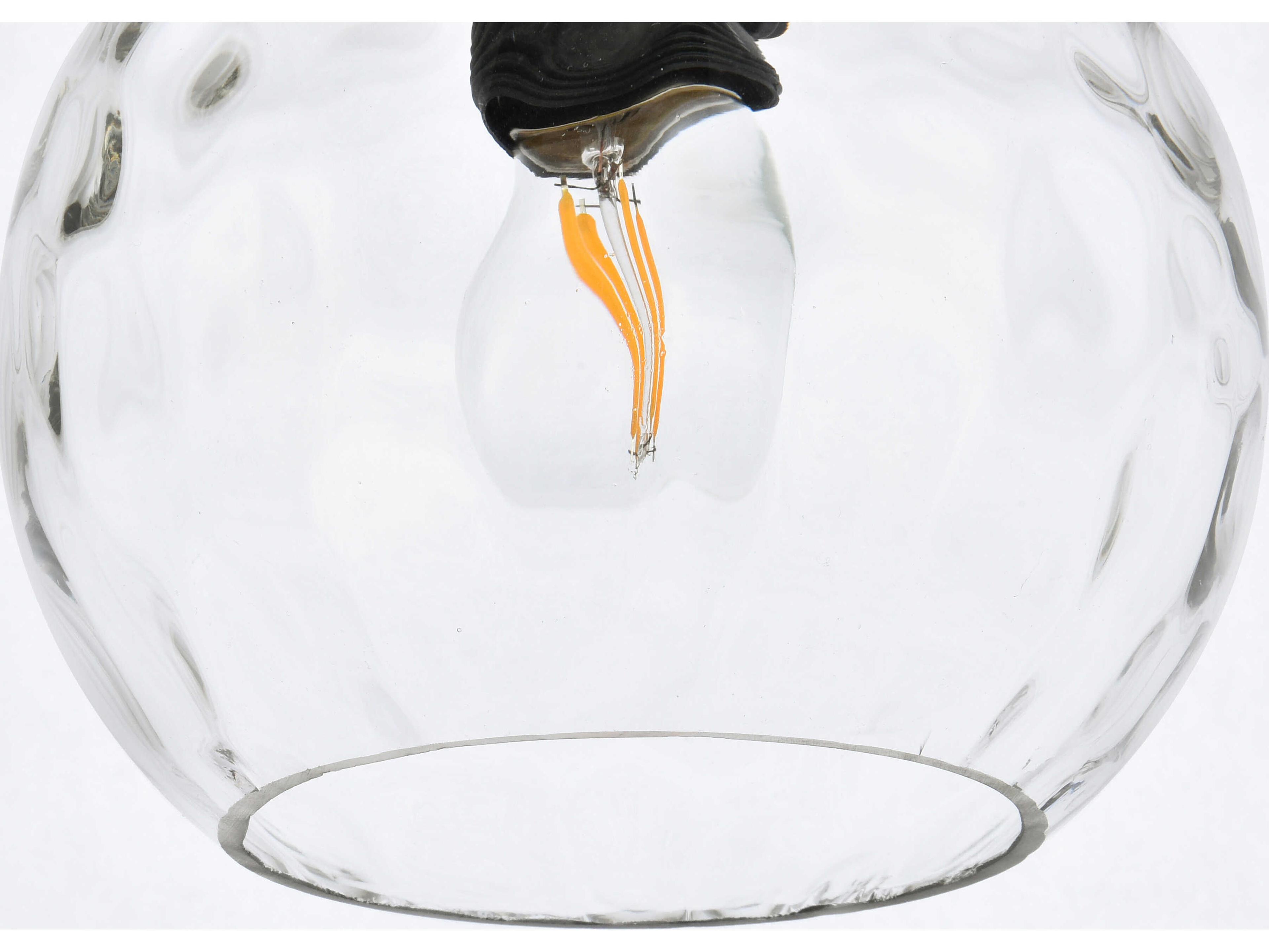 Elegant Lighting Cashel 1-Light Chrome And Clear Glass Globe Mini Pendant