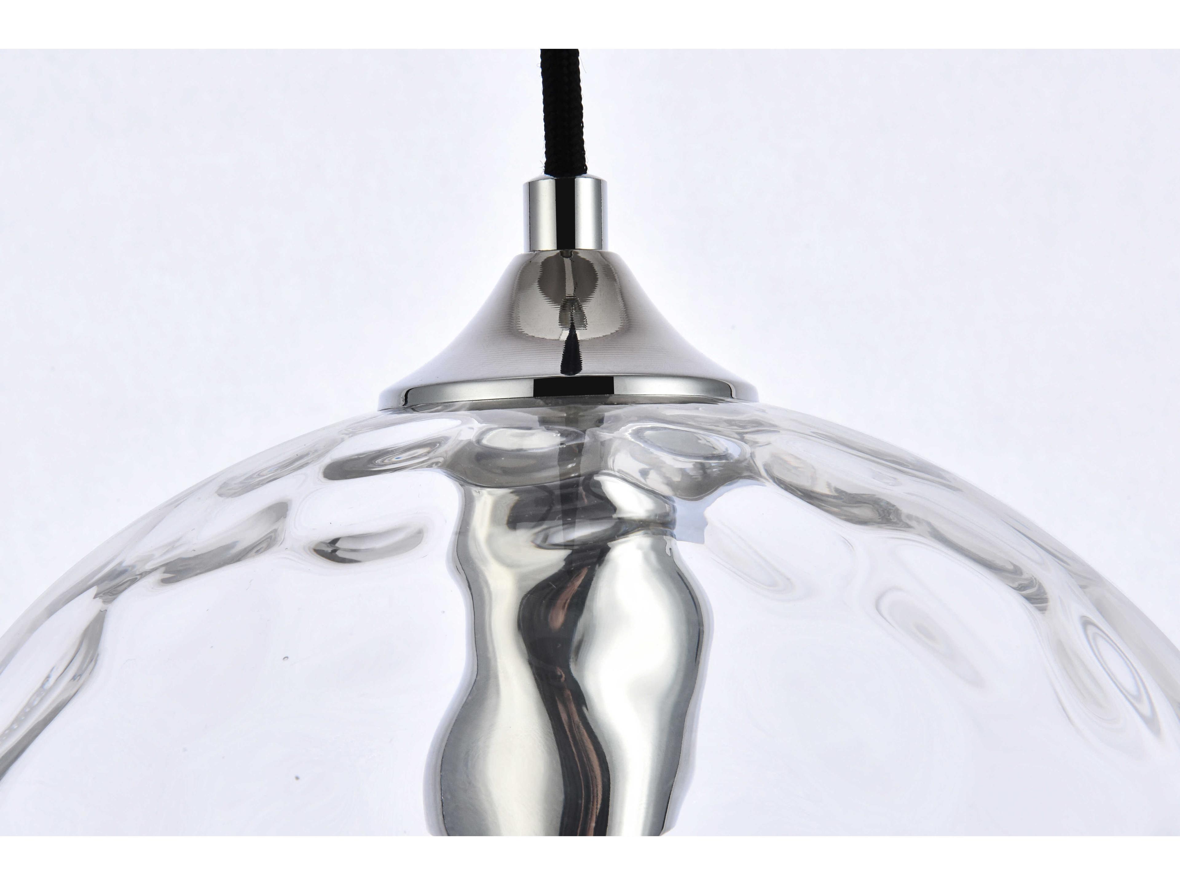 Elegant Lighting Cashel 1-Light Chrome And Clear Glass Globe Mini Pendant