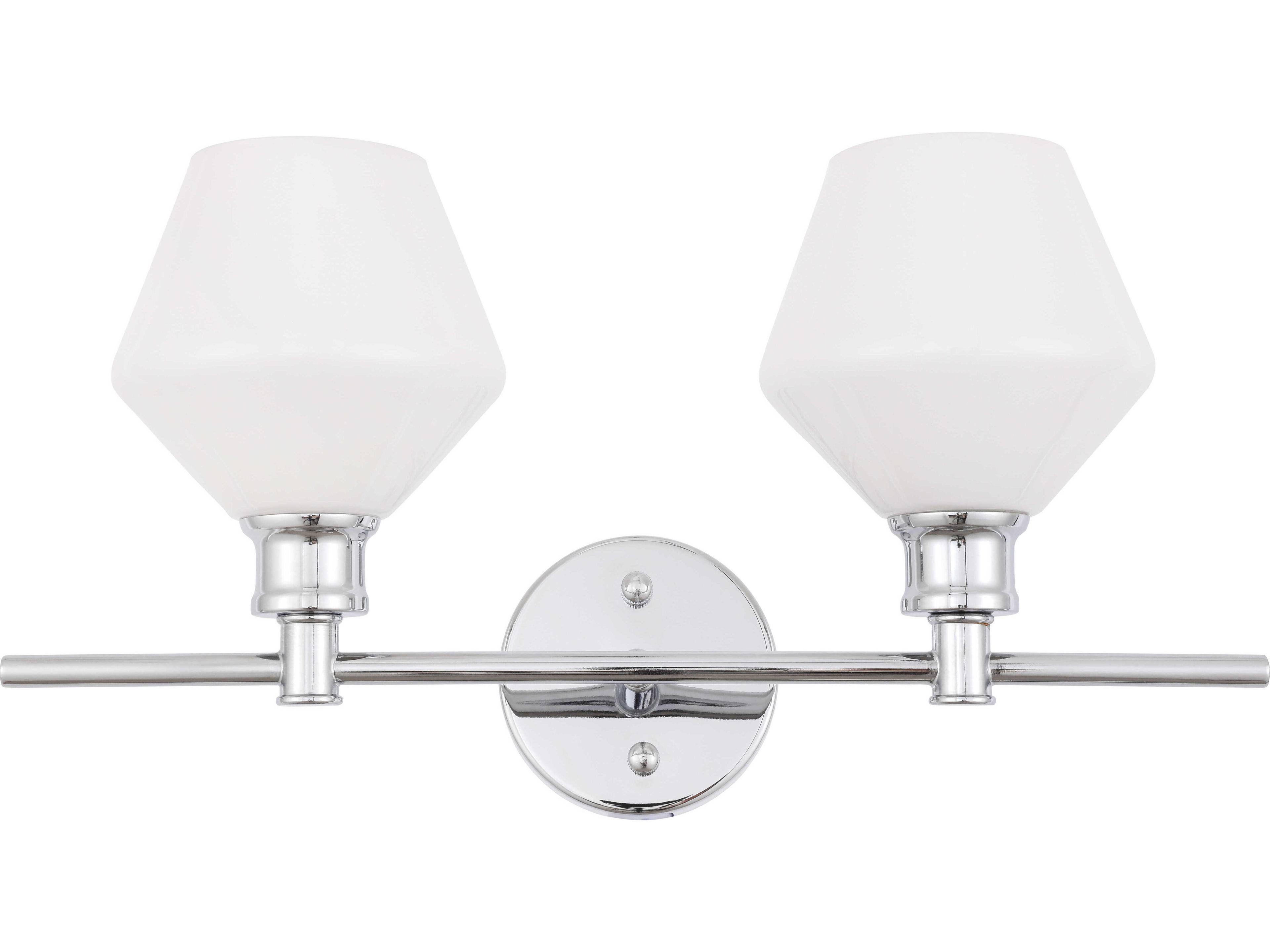 Elegant Lighting Gene 2-Light Chrome Glass LED Vanity Light