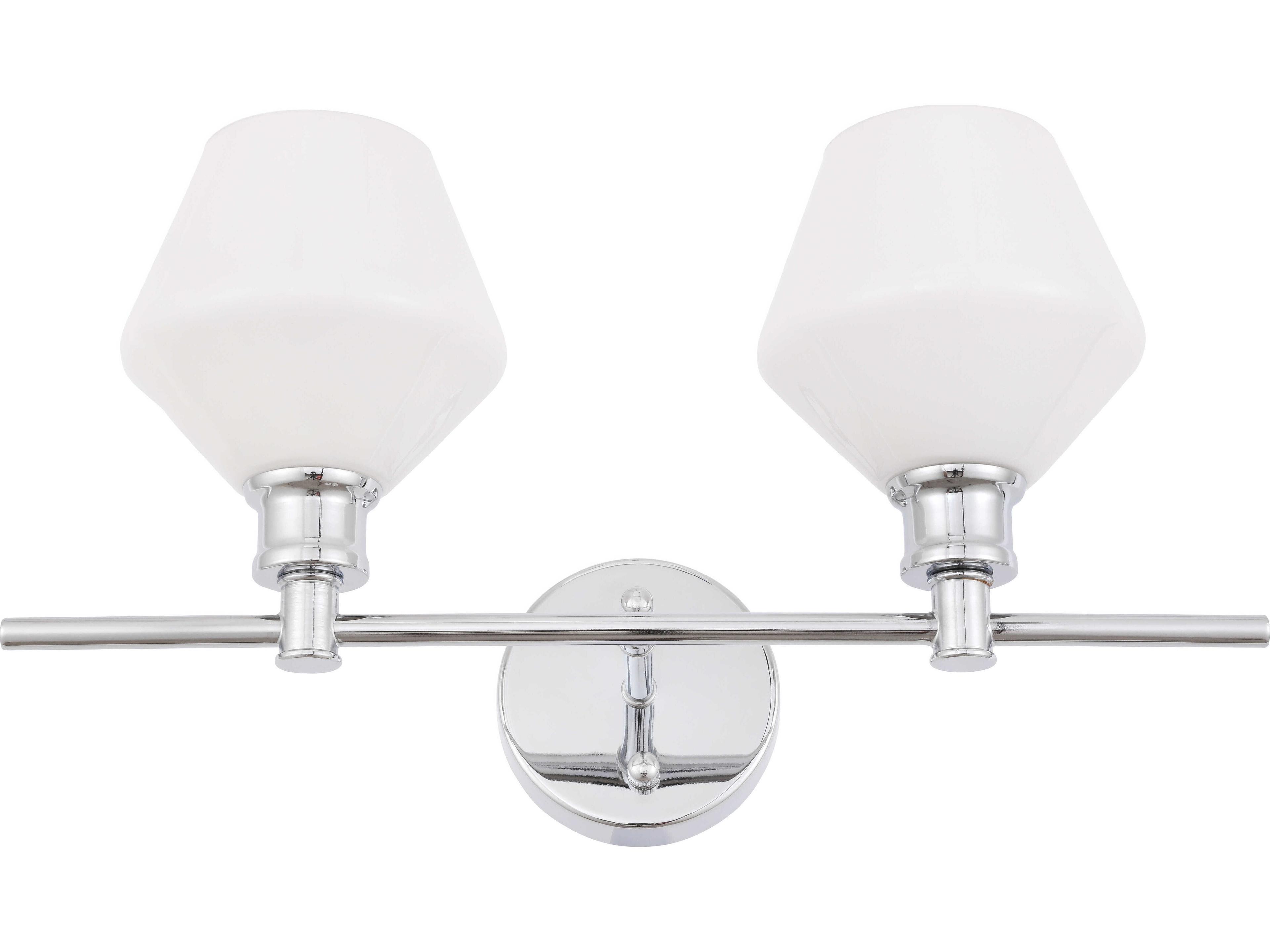 Elegant Lighting Gene 2-Light Chrome Glass LED Vanity Light