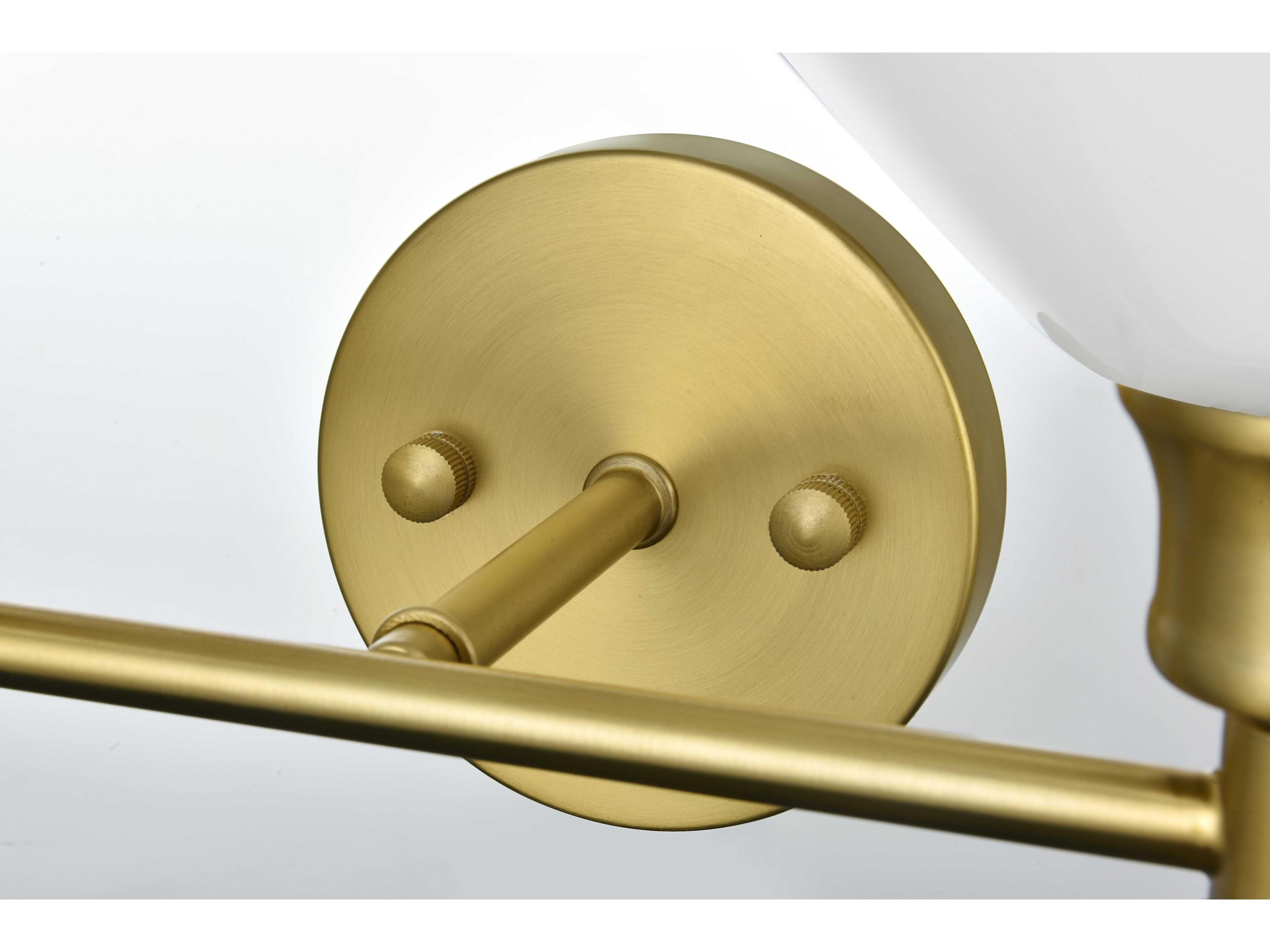 Elegant Lighting Gene 2-Light Satin Gold Vanity Light