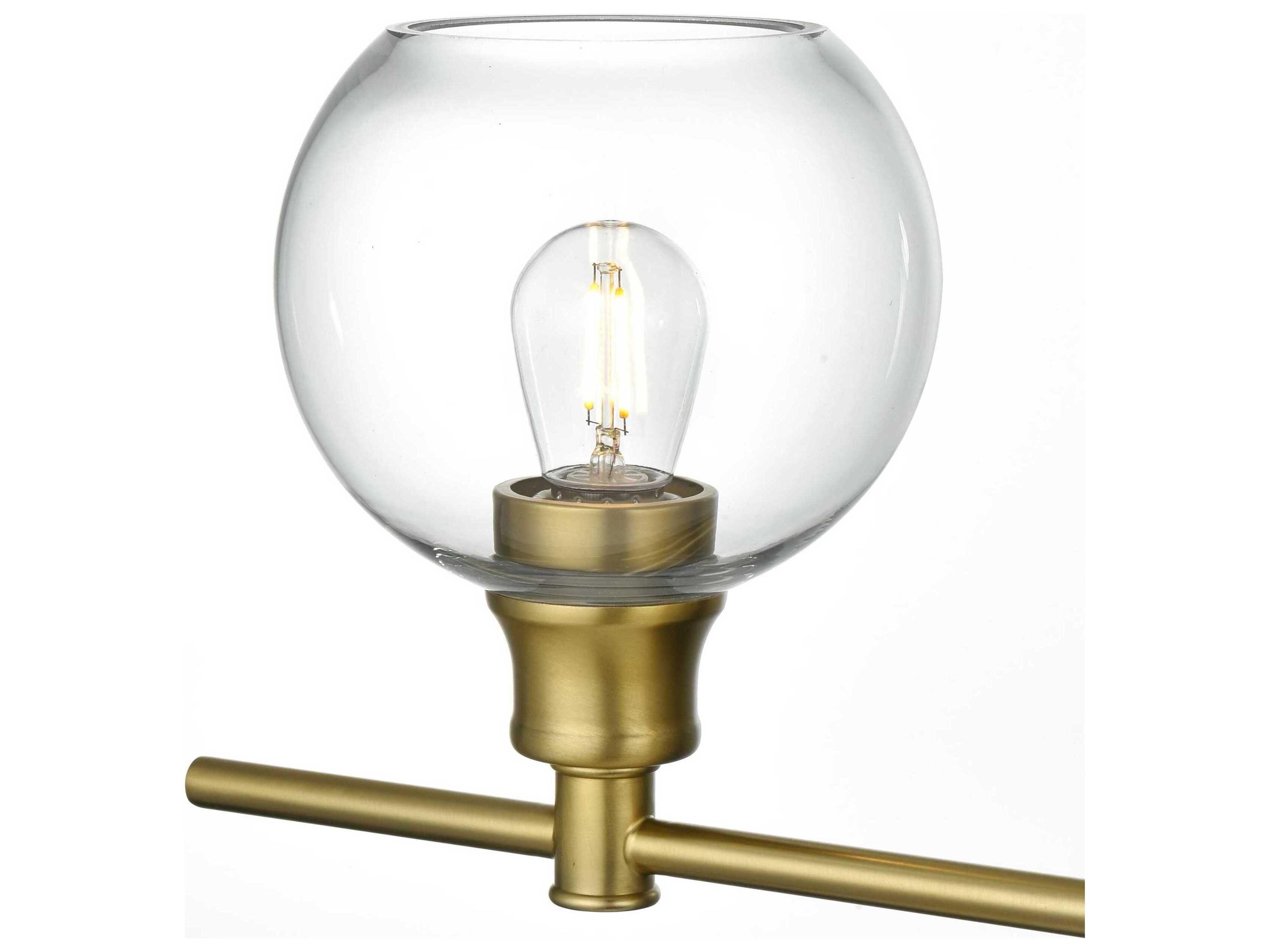 Elegant Lighting Collier 2-Light Satin Gold Vanity Light