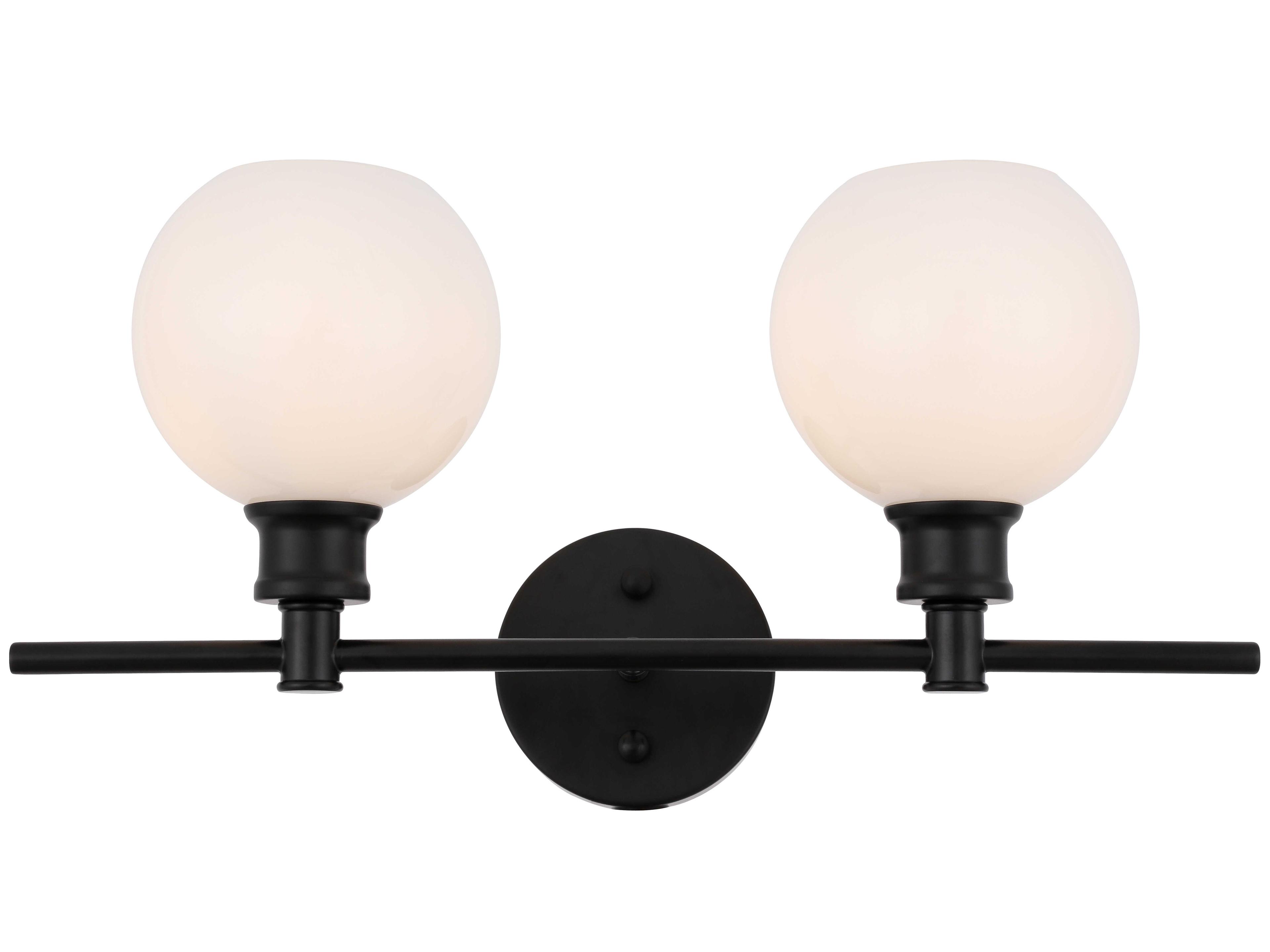 Collier 2-Light Black Glass LED Vanity Light