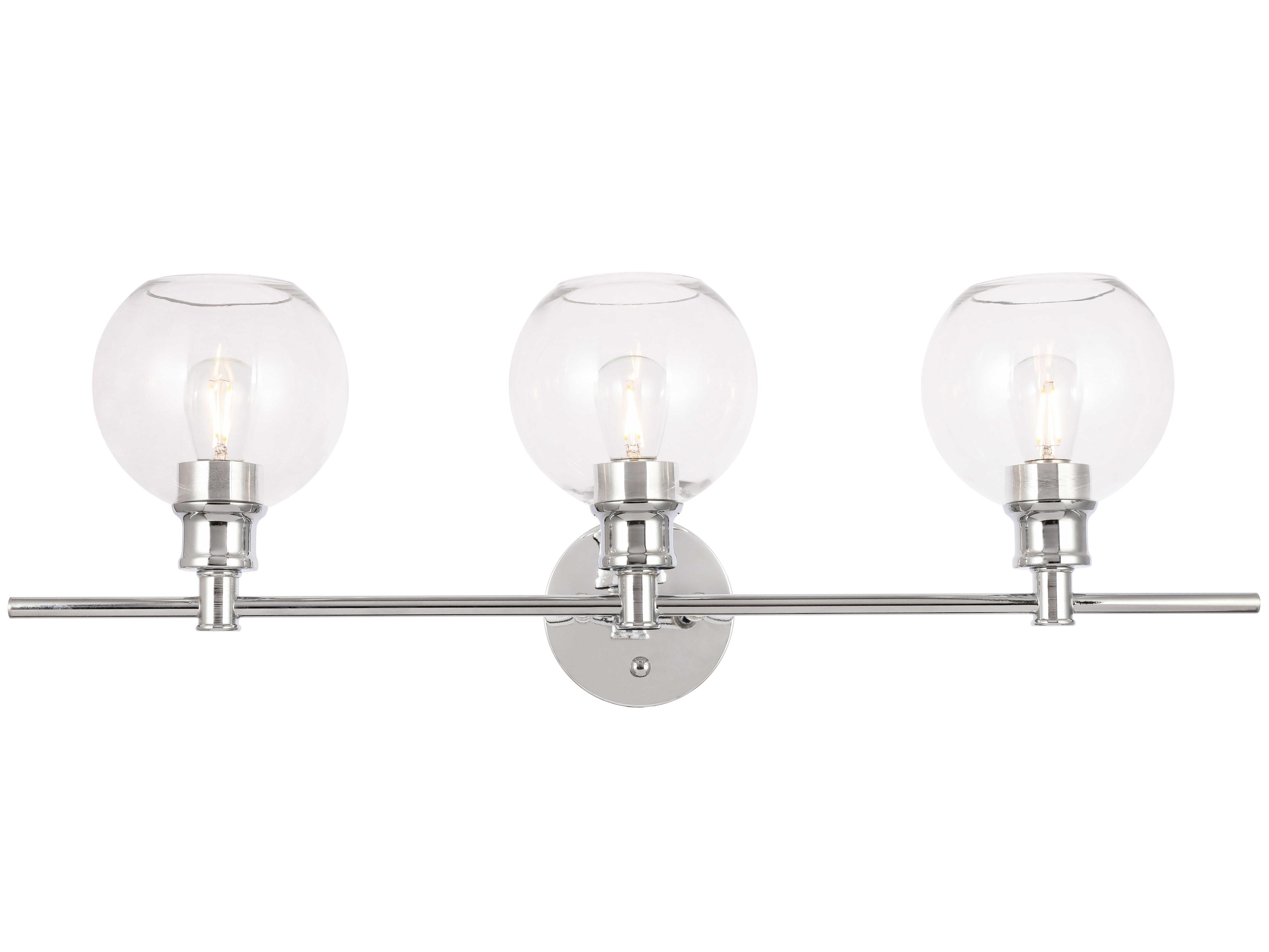 Collier 3-Light Chrome Glass LED Vanity Light