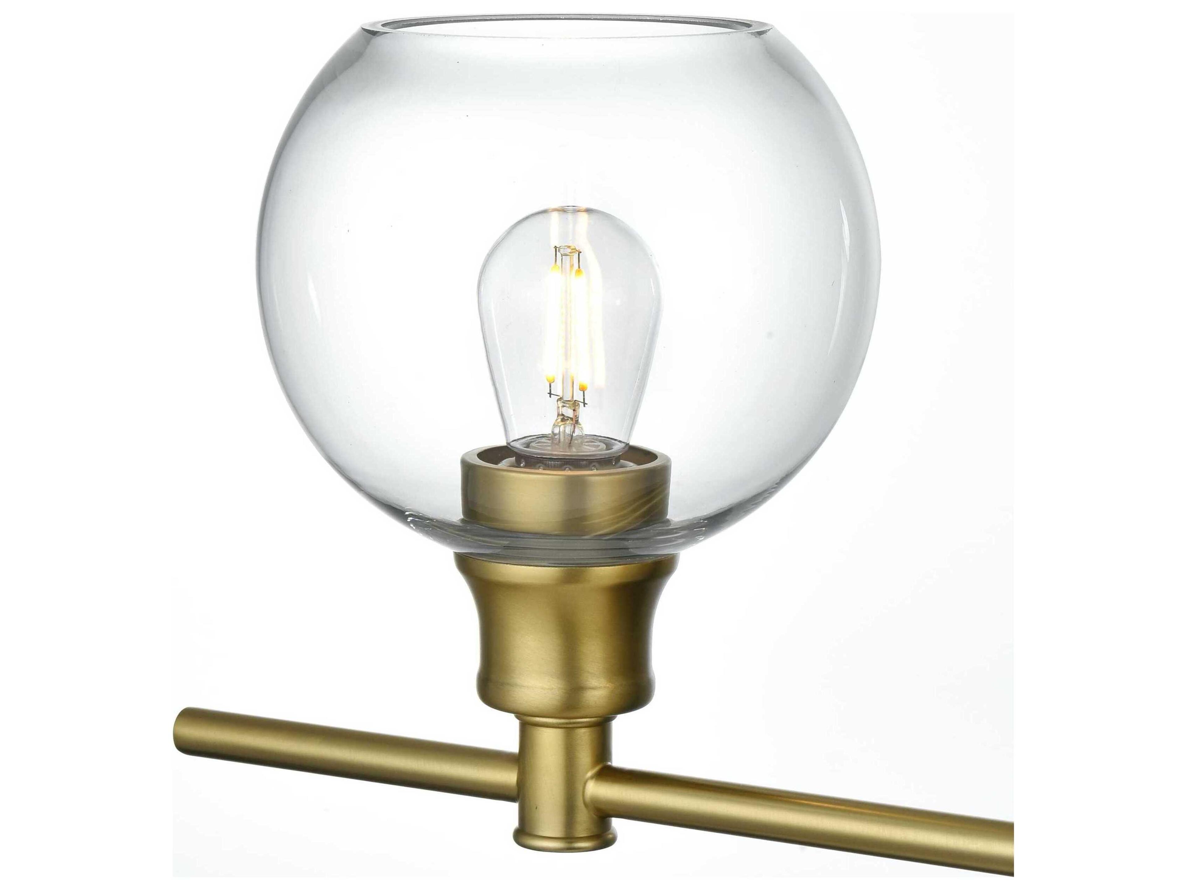 Elegant Lighting Collier 3-Light Satin Gold Vanity Light